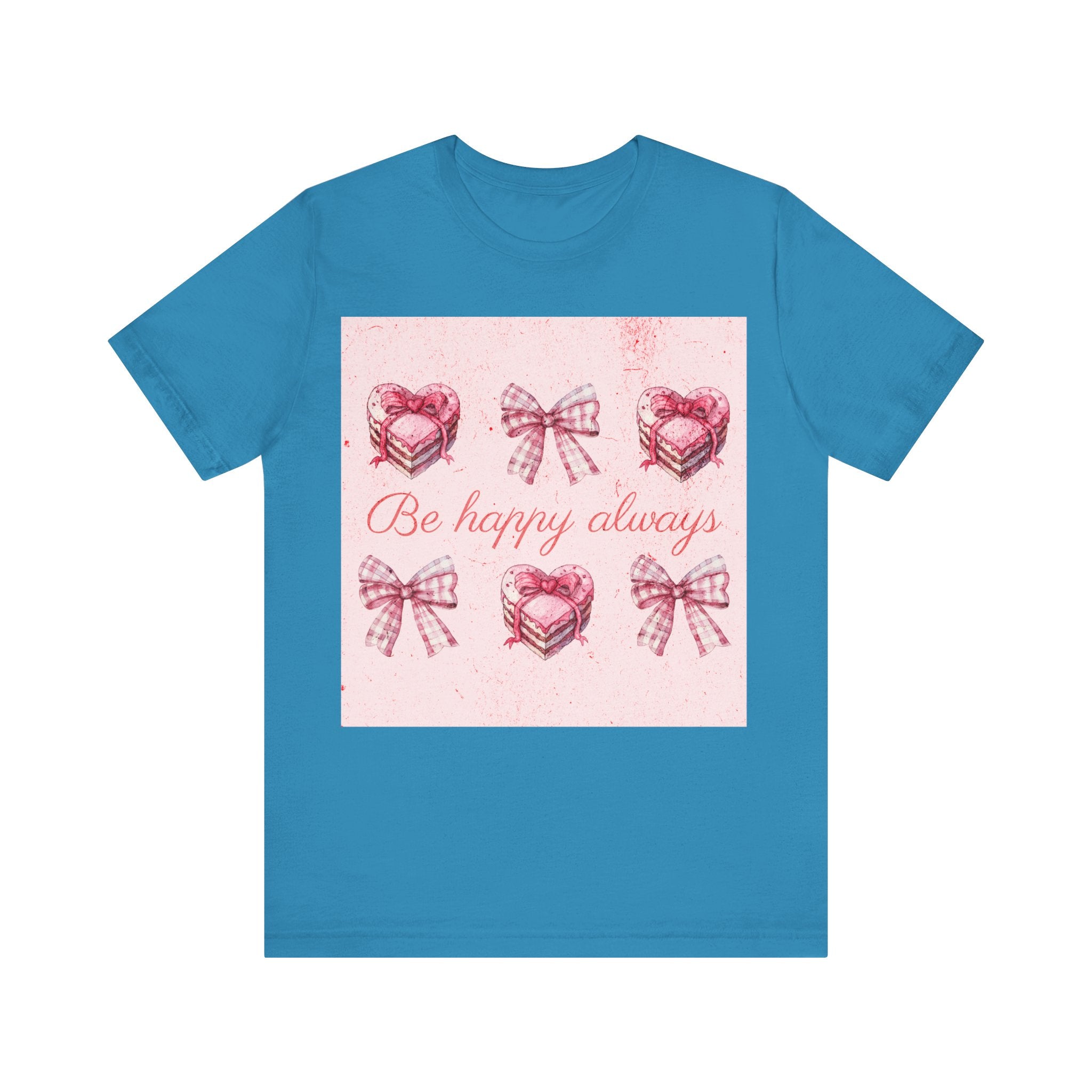 Happy Hearts Tee, Casual Gift T-Shirt, Positive Vibes Shirt, Birthday Outfit, Everyday Wear, Cheerful Top