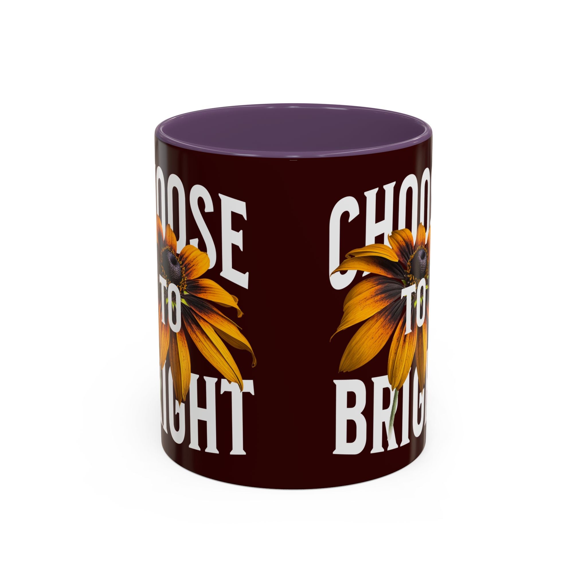 Choose to Be Bright Coffee Mug — Sunflower Accent Ceramic Mug (11/15oz)