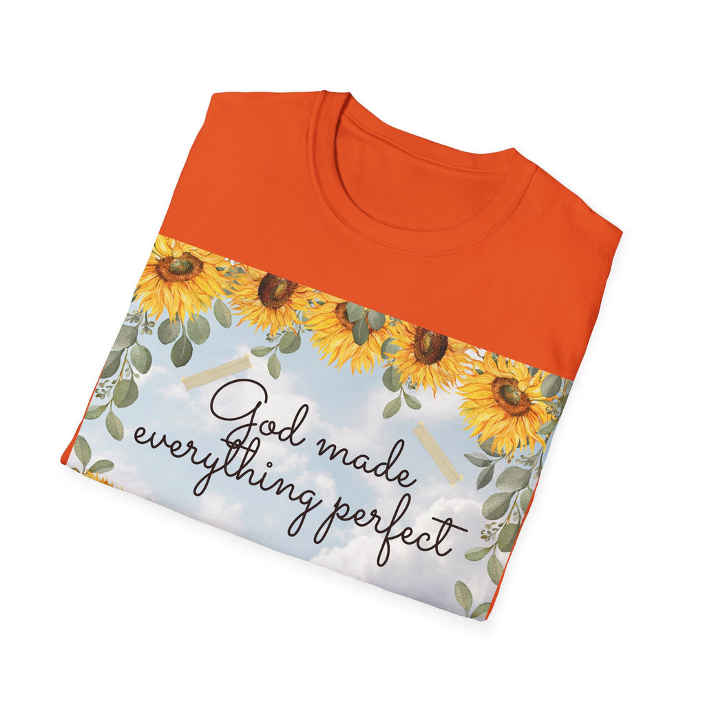 God Made Everything Perfect Sunflower T-Shirt, Inspirational Tee, Gift for Her, Positive Affirmation Apparel, Summer Style, [...]