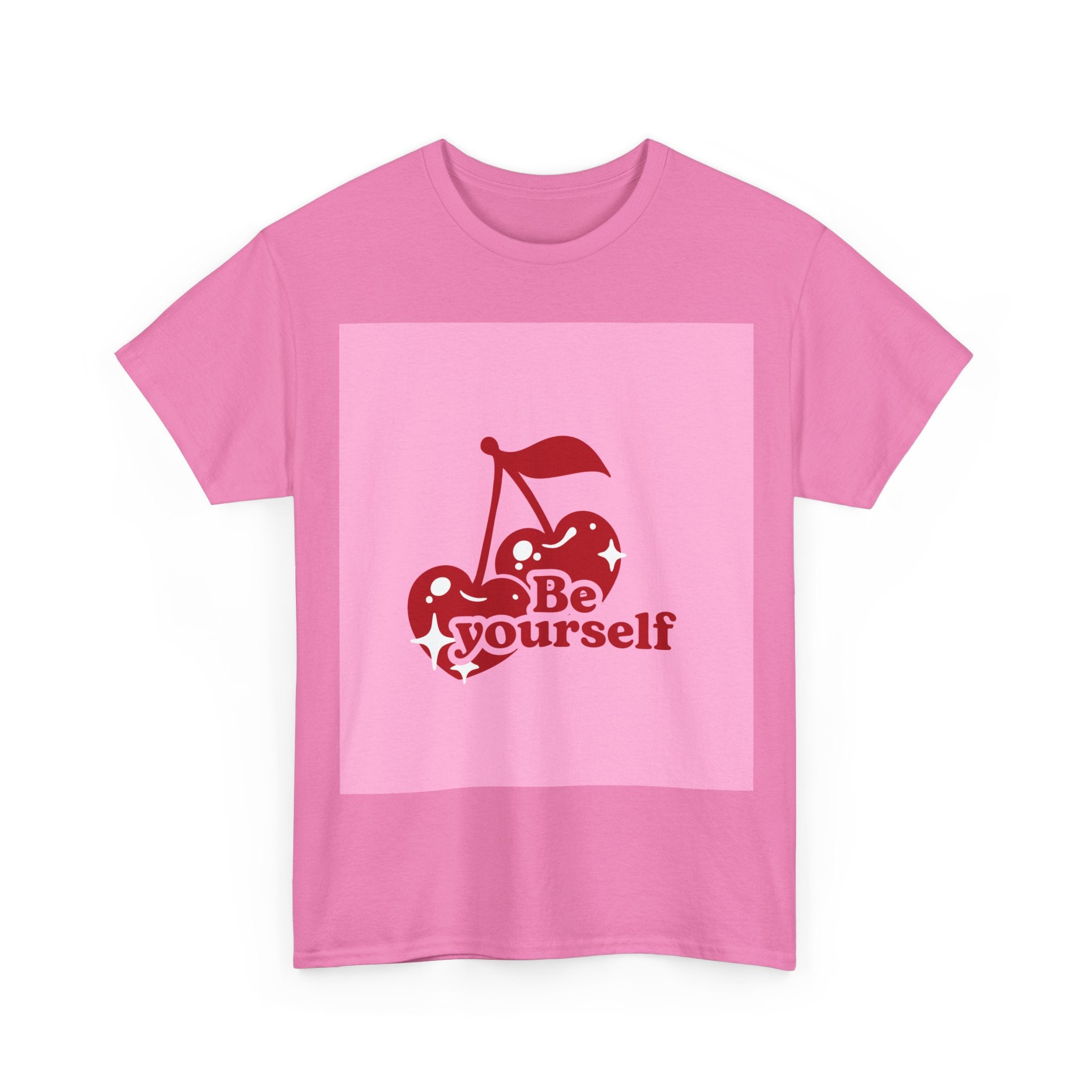 Be Yourself Cherry Graphic Tee, Unisex Cotton T-Shirt, Casual Wear, Gift for Friends, Positive Vibes, Ideal for Summer