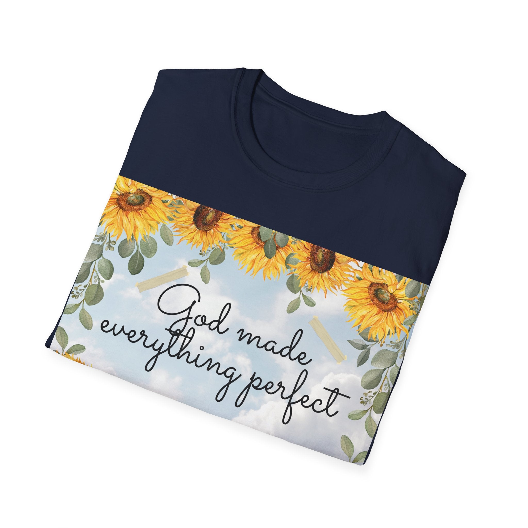 God Made Everything Perfect Sunflower T-Shirt, Inspirational Tee, Gift for Her, Positive Affirmation Apparel, Summer Style, [...]