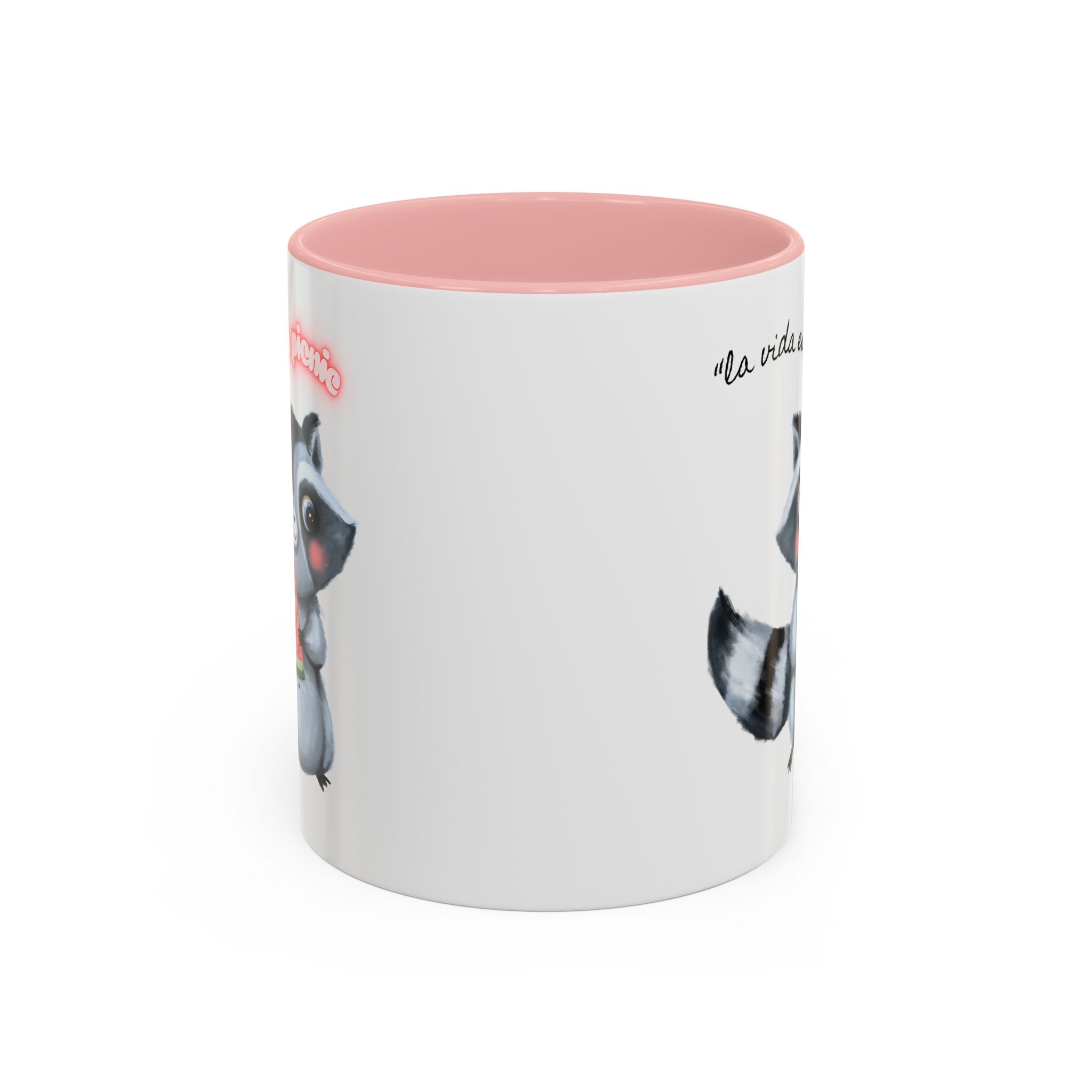 Raccoon-Themed Accent Coffee Mug | Cute Animal Mug for Home, Gift for Coffee Lovers, Nature Lovers, Birthday, Celebrate Life