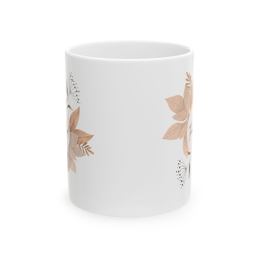 Chic Floral Ceramic Mug for Coffee Lovers, Perfect Gift for Friends, Tea Mug, Home Decor, Office Cup, Wedding Present