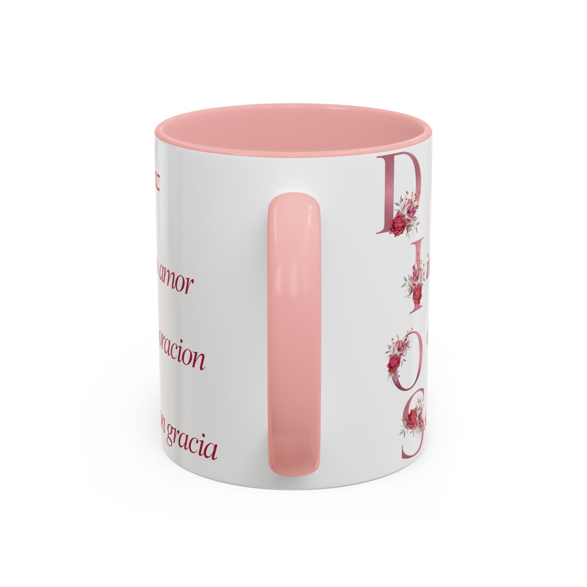 Inspirational Accent Coffee Mug with Floral Design - 11/15oz