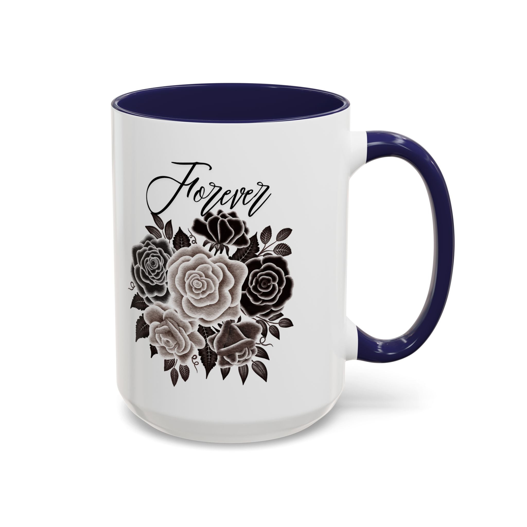 Elegant Floral Accent Coffee Mug for Coffee Lovers, Gift for Her, Home Decor, Valentine's Day, Birthday