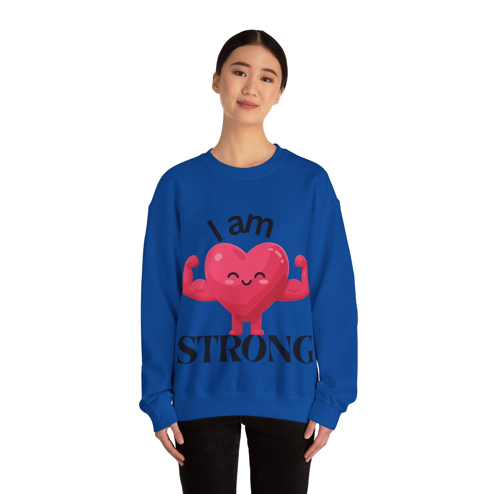 I Am Strong Heart Crewneck Sweatshirt
