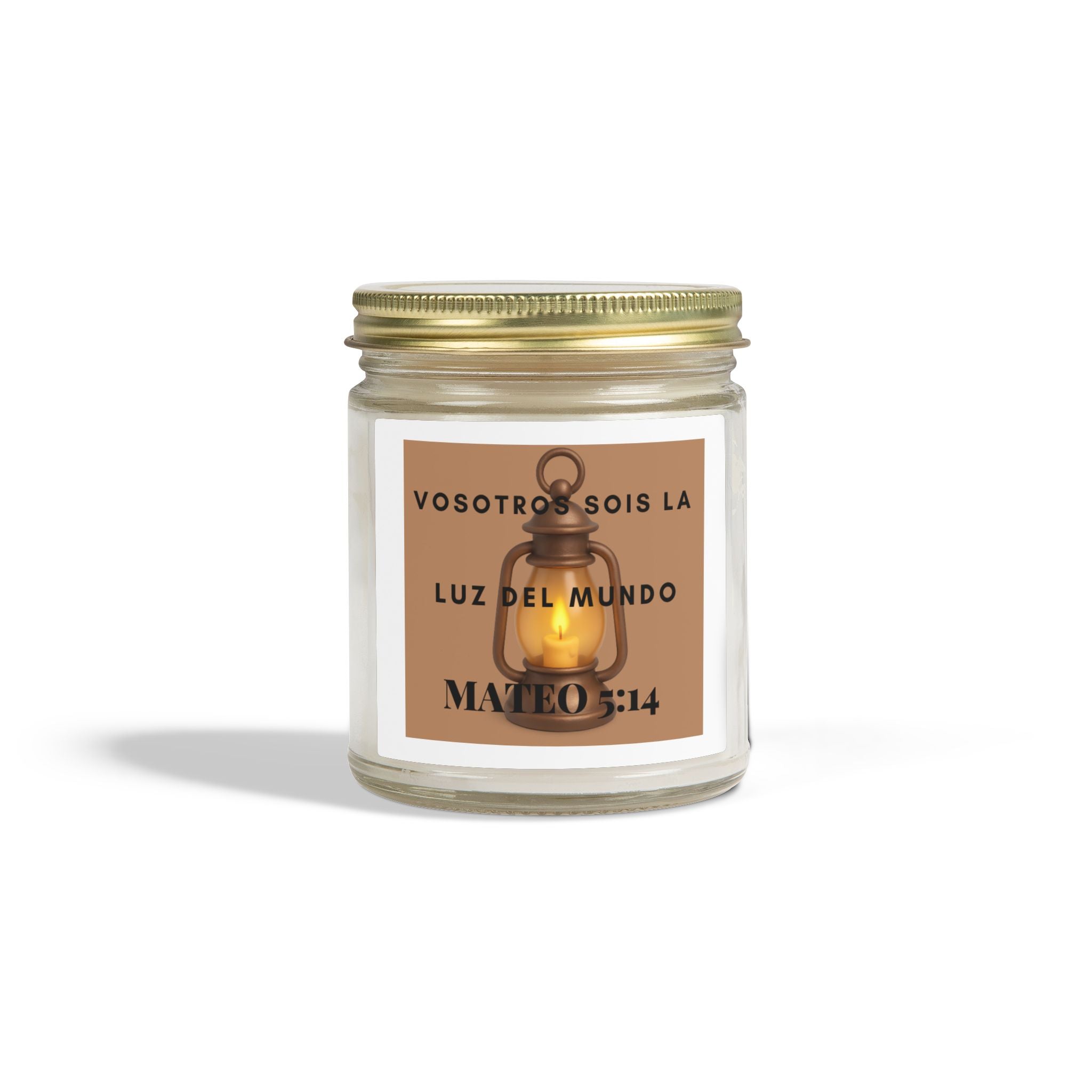 Scented Candle — Coconut Apricot Wax (4oz/9oz) — “Vosotros Sois la Luz del Mundo” Mateo 5:14