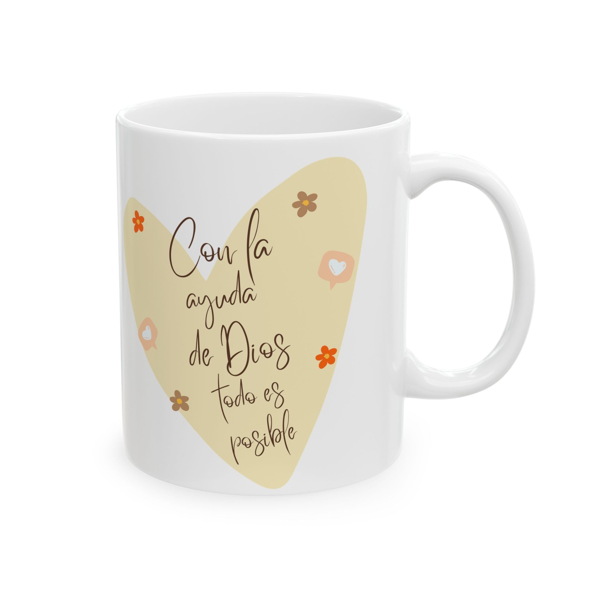 Ceramic Mug — "Choose Joy" Heart Floral Coffee Tea Cup (11oz & 15oz)