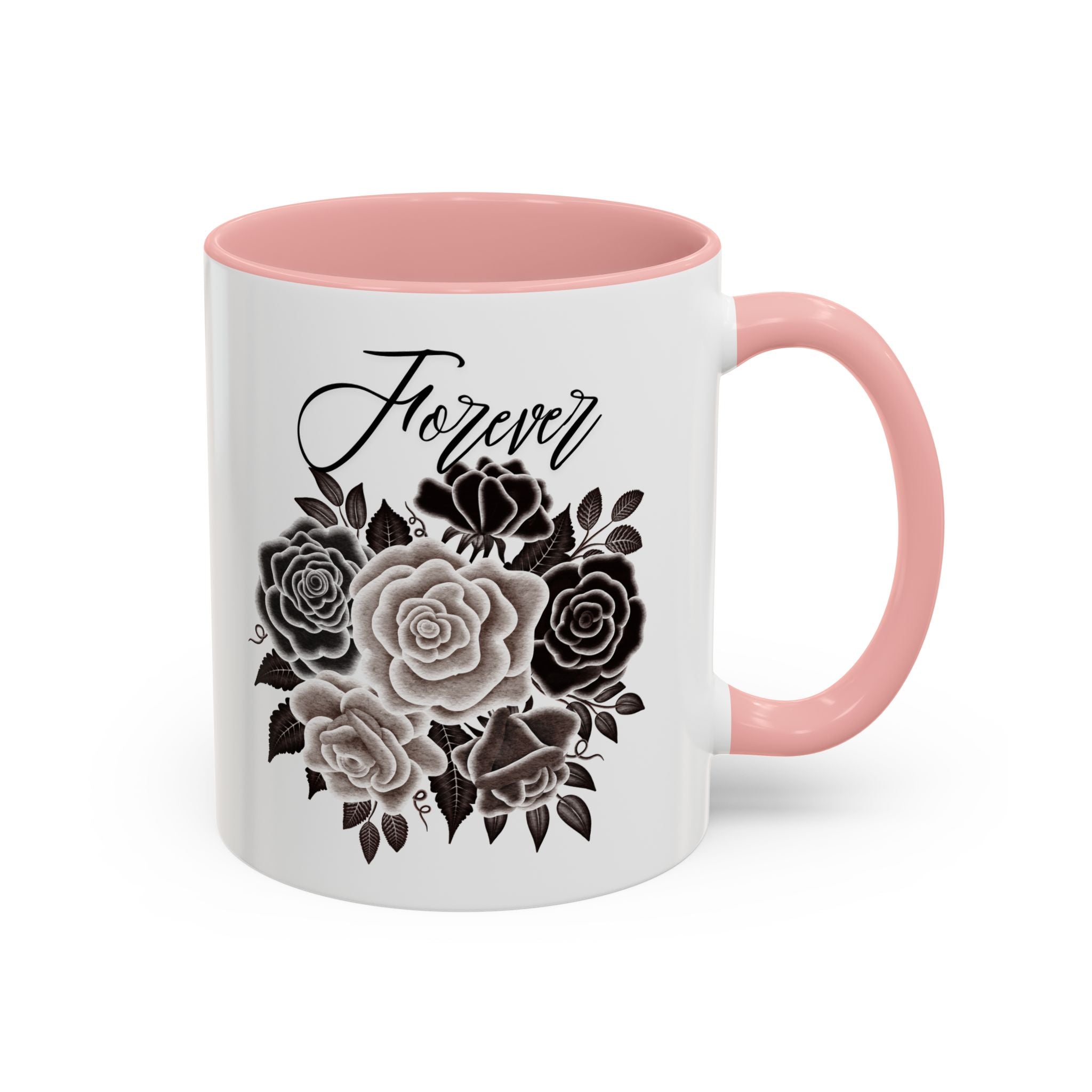 Elegant Floral Accent Coffee Mug for Coffee Lovers, Gift for Her, Home Decor, Valentine's Day, Birthday