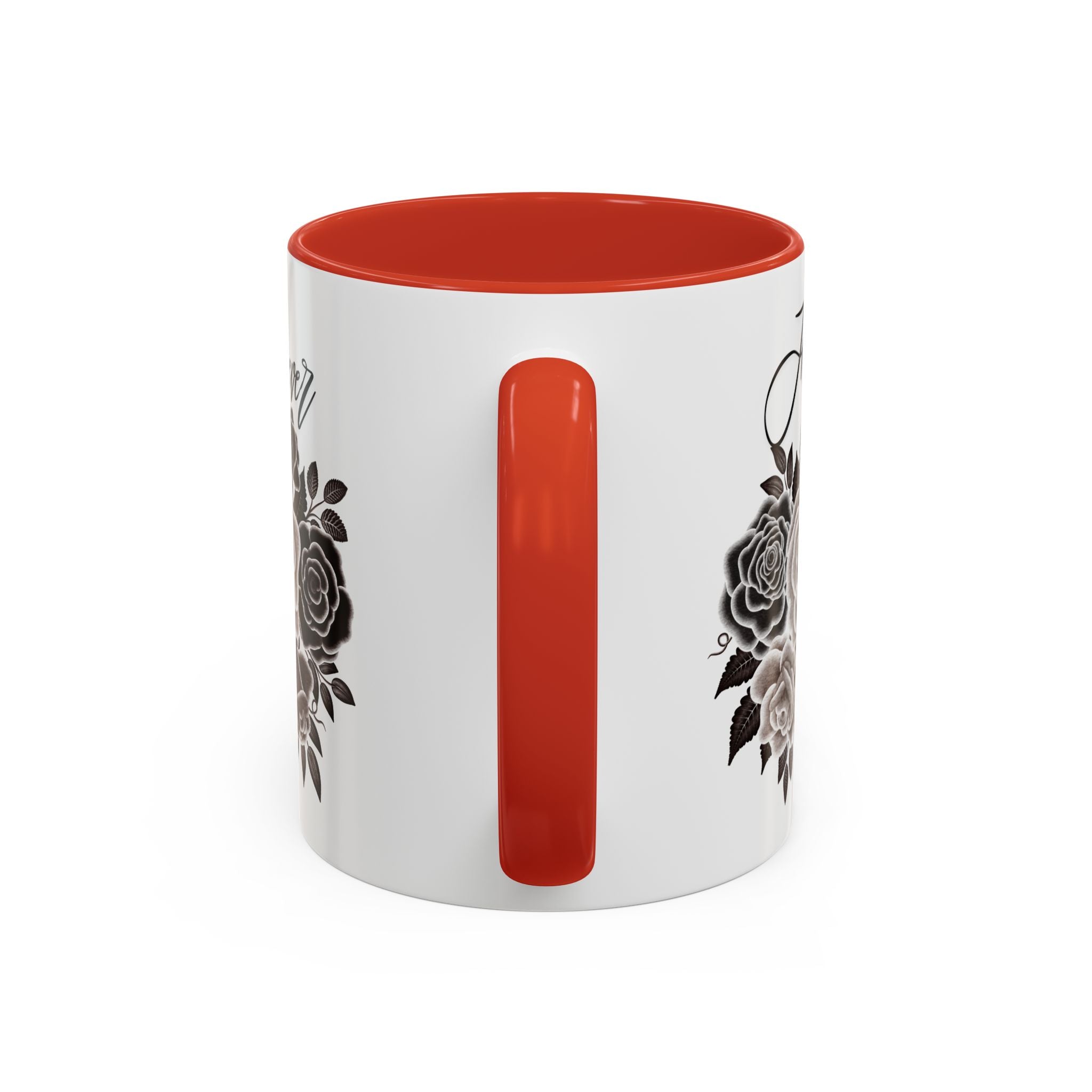 Elegant Floral Accent Coffee Mug for Coffee Lovers, Gift for Her, Home Decor, Valentine's Day, Birthday