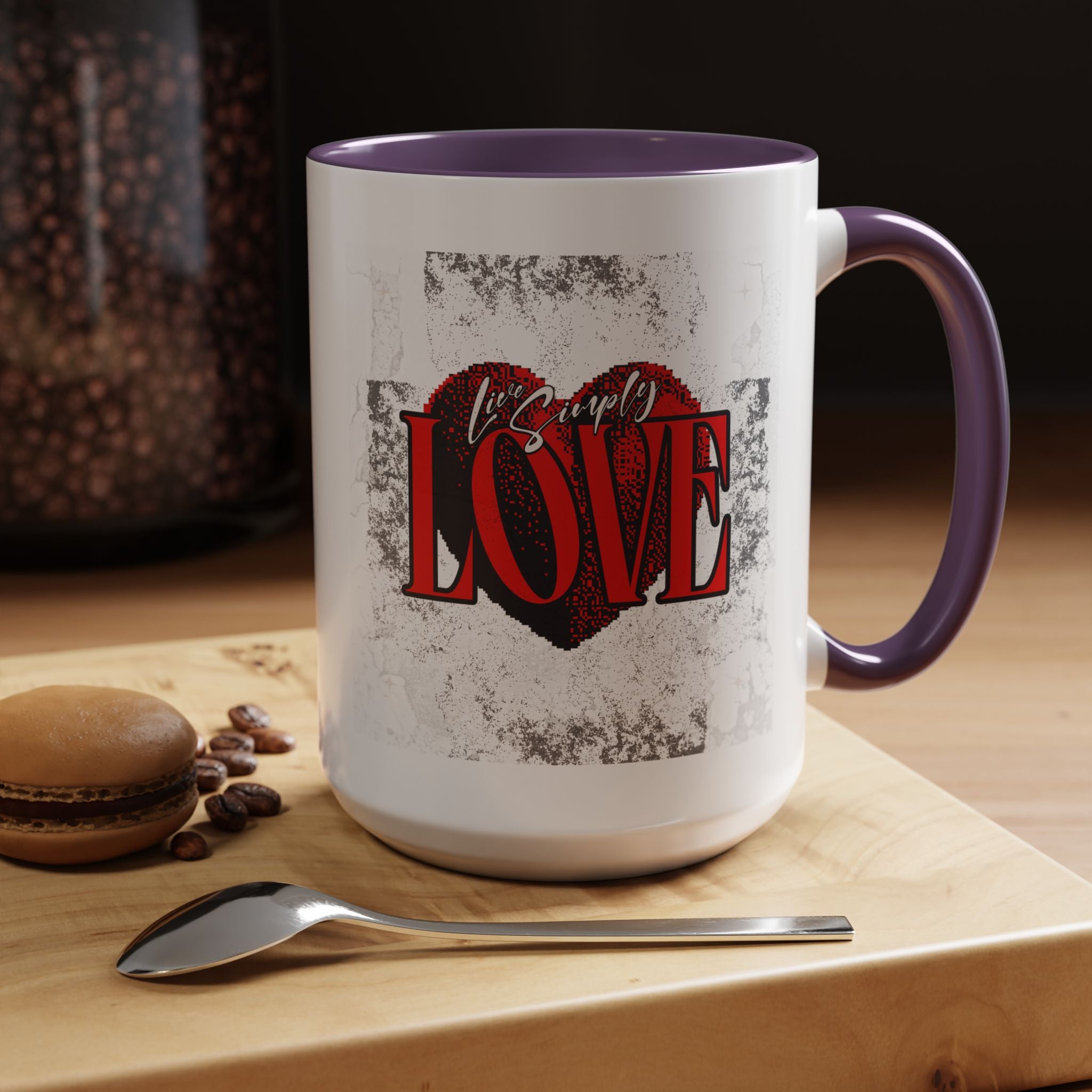 Love Accent Coffee Mug - Perfect Gift for Valentine's Day, Romantic Gift, Heart Mug, Coffee Lovers, Personalized Mug
