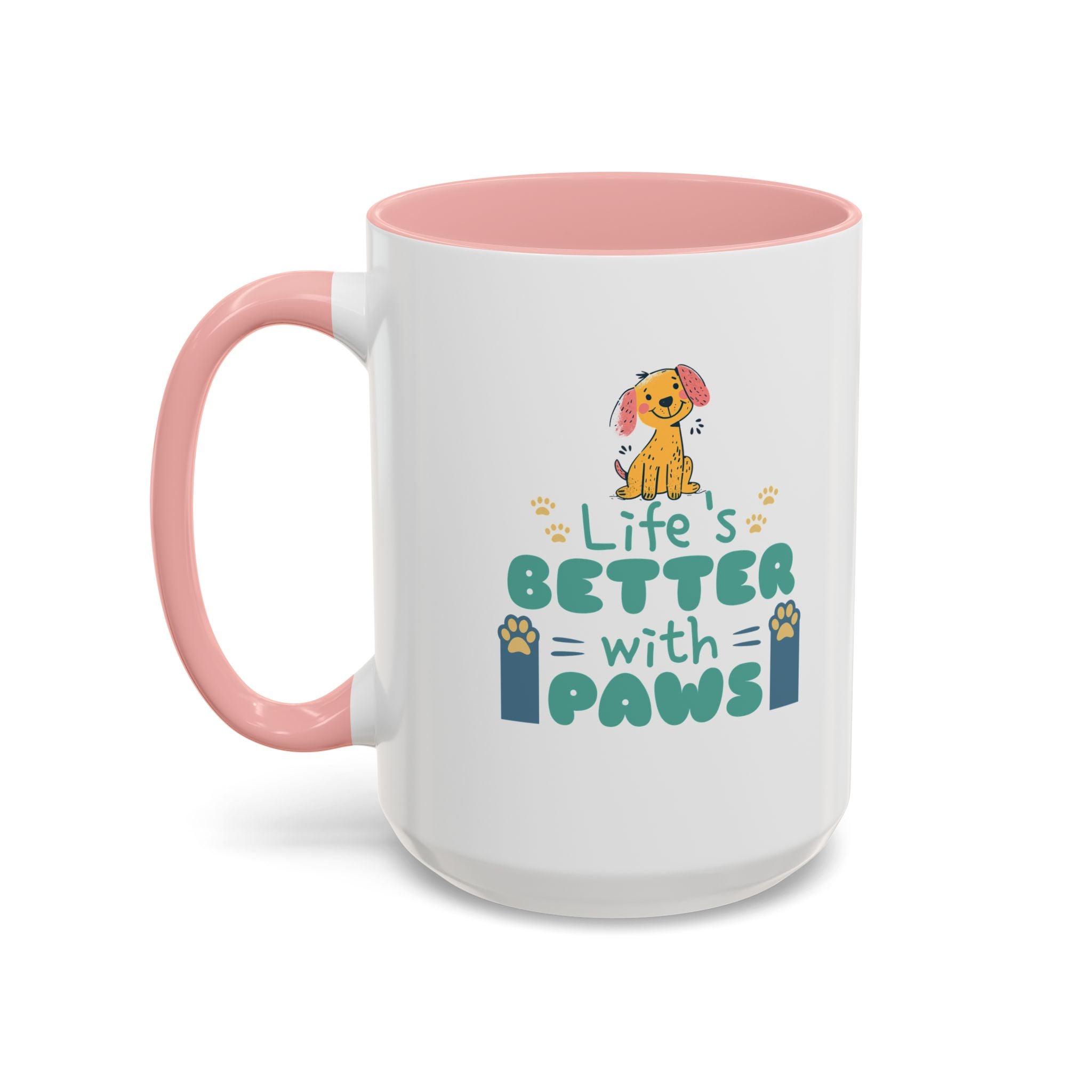 Life's Better with Paws Mug - Pet Lover's Coffee Cup, Dog Themed Gift, Animal Lover Present, Cute Ceramic Mug, Fun Pet Owner Gift