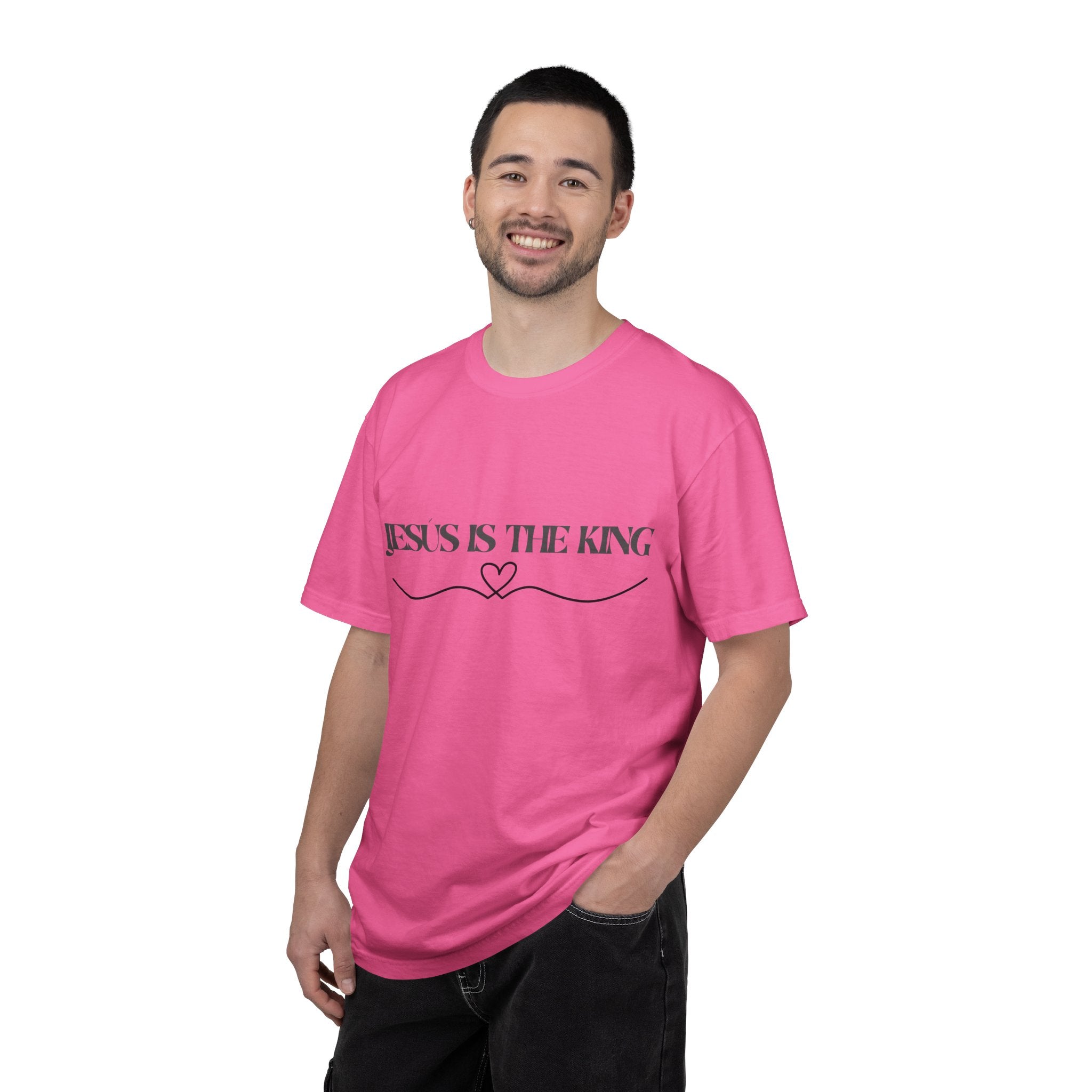 Jesus Is The King T-Shirt — Christian Faith Tee with Heart Accent