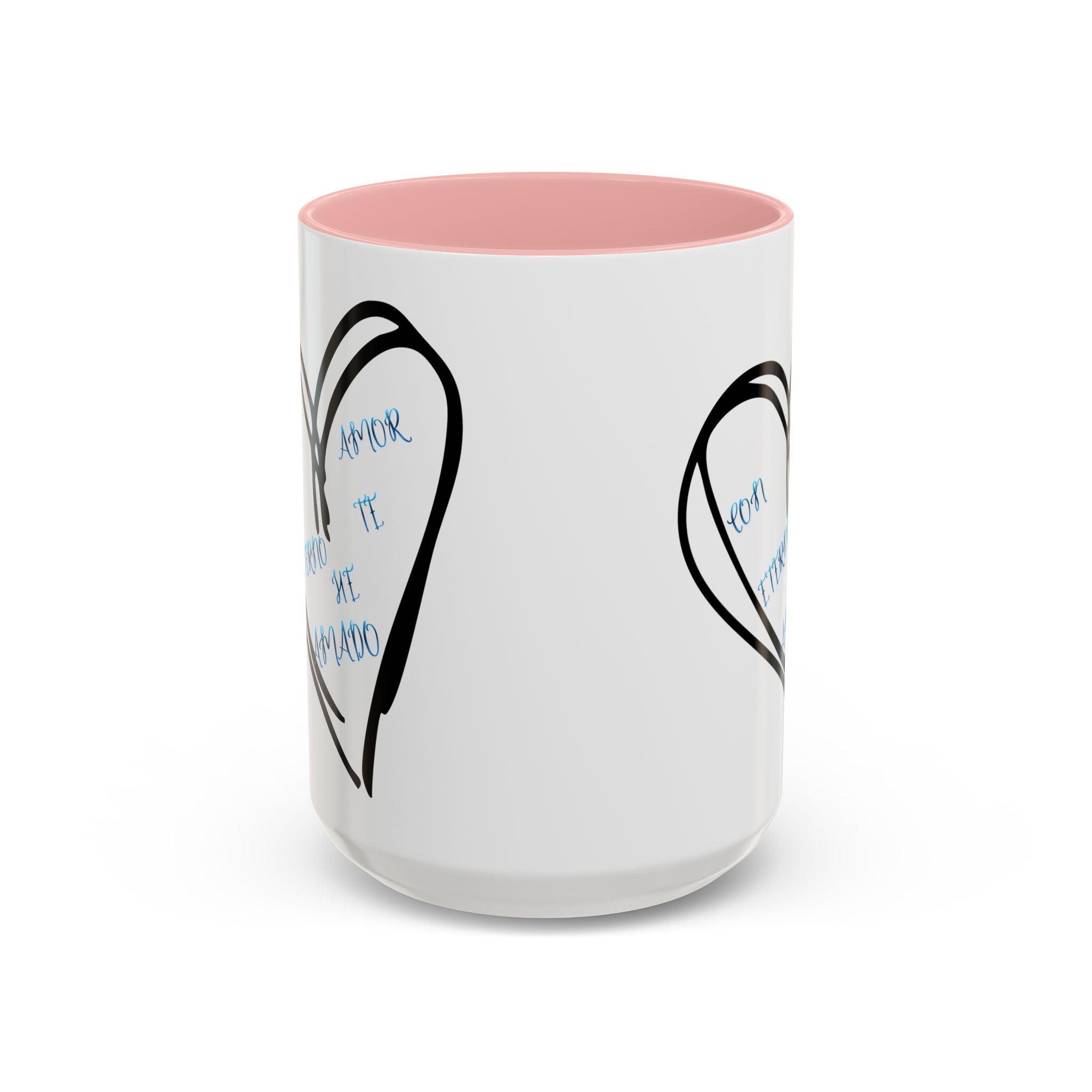 Coffee Mug - Hand-Drawn Heart with Spanish 'Por Amor Te He Amado' Accent