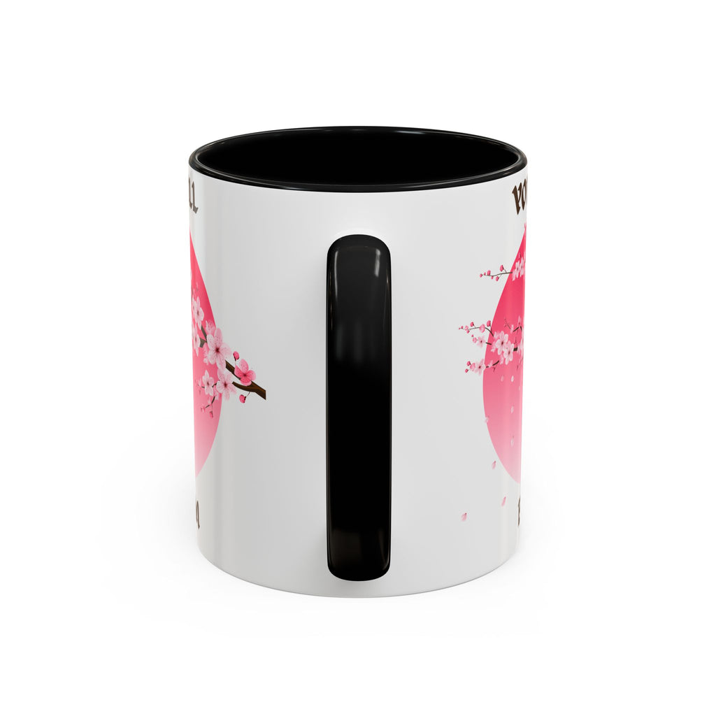 You Will Bloom Accent Coffee Mug — Cherry Blossom Inspirational 11/15oz