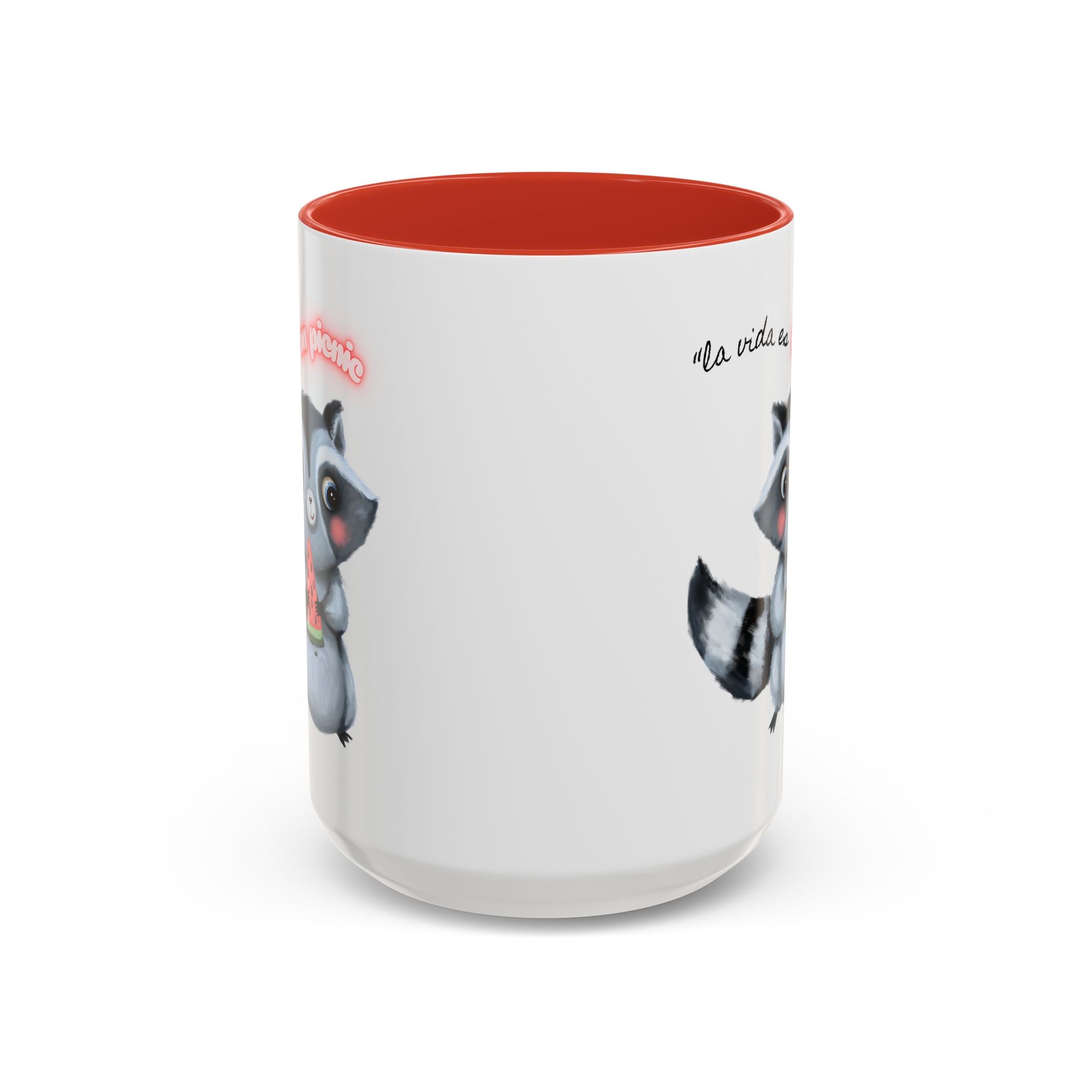 Raccoon-Themed Accent Coffee Mug | Cute Animal Mug for Home, Gift for Coffee Lovers, Nature Lovers, Birthday, Celebrate Life