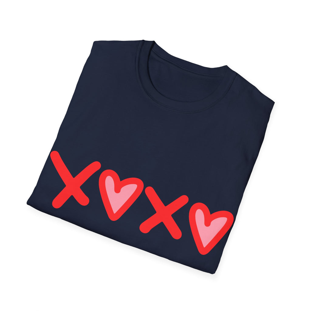 XX Valentine’s Day Tee – Cute Red Heart Hugs & Kisses T-Shirt