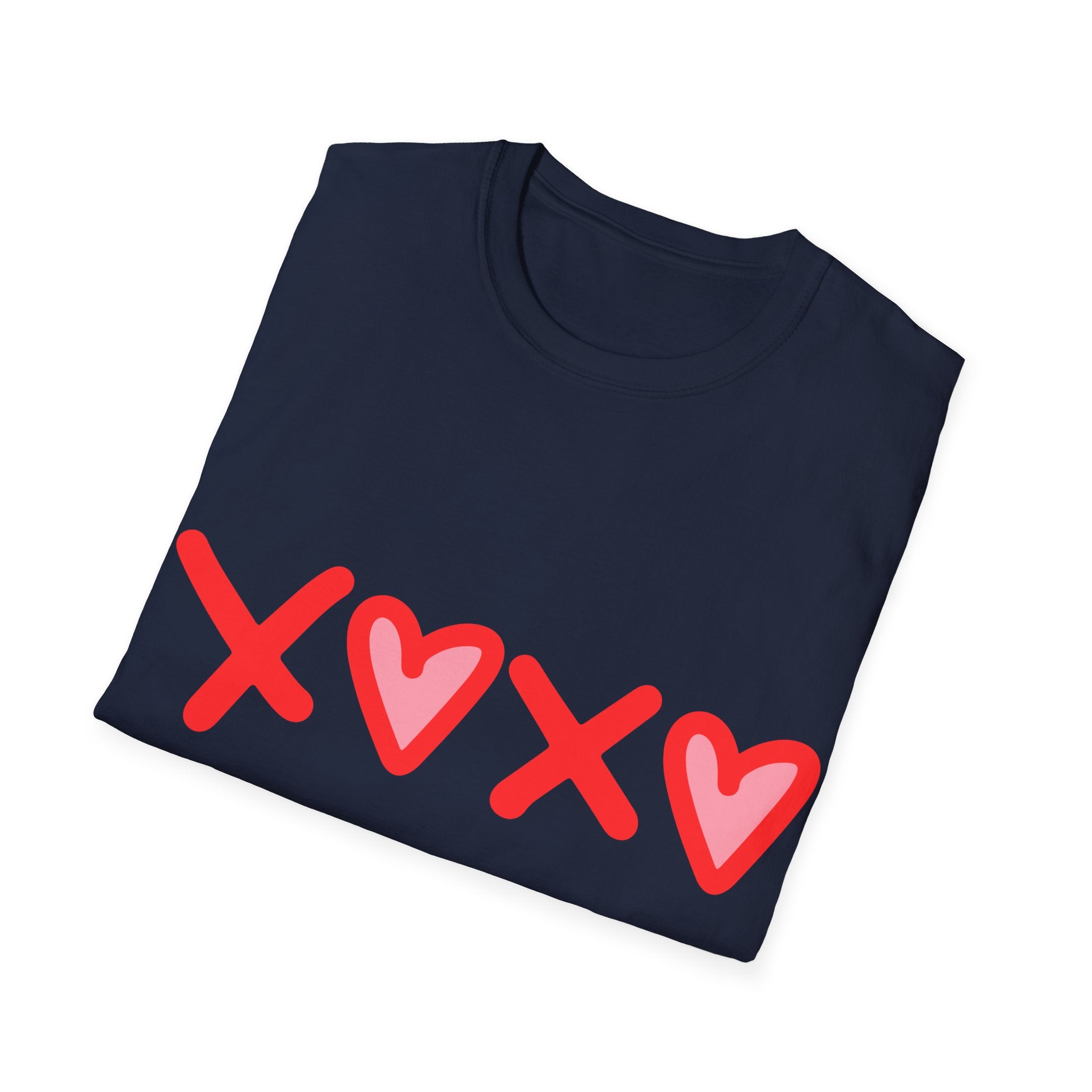 XX Valentine’s Day Tee – Cute Red Heart Hugs & Kisses T-Shirt