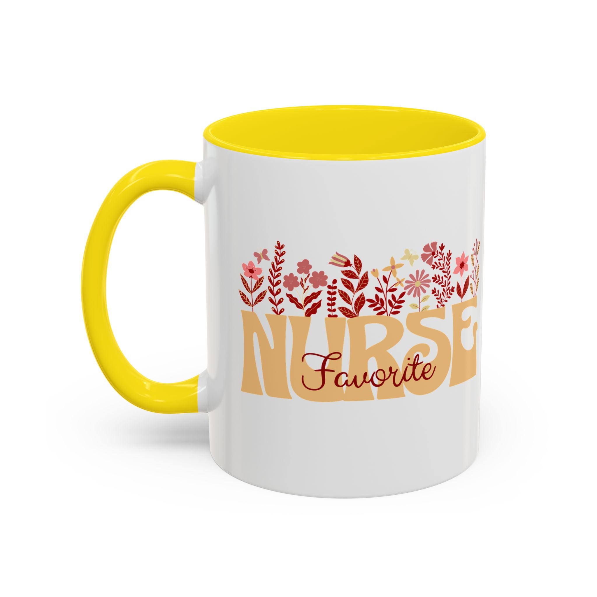 Nurse Favorite Coffee Mug | Floral Mug for Nurses | Gift for Nurse Appreciation Week, Nurses Day, Medical Professionals