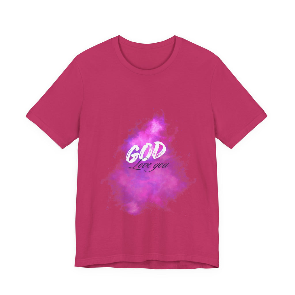 God Love You Tee - Inspirational Short Sleeve Shirt, Faith-Based Gift, Christian Apparel, Motivational T-Shirt, Perfect for Worship