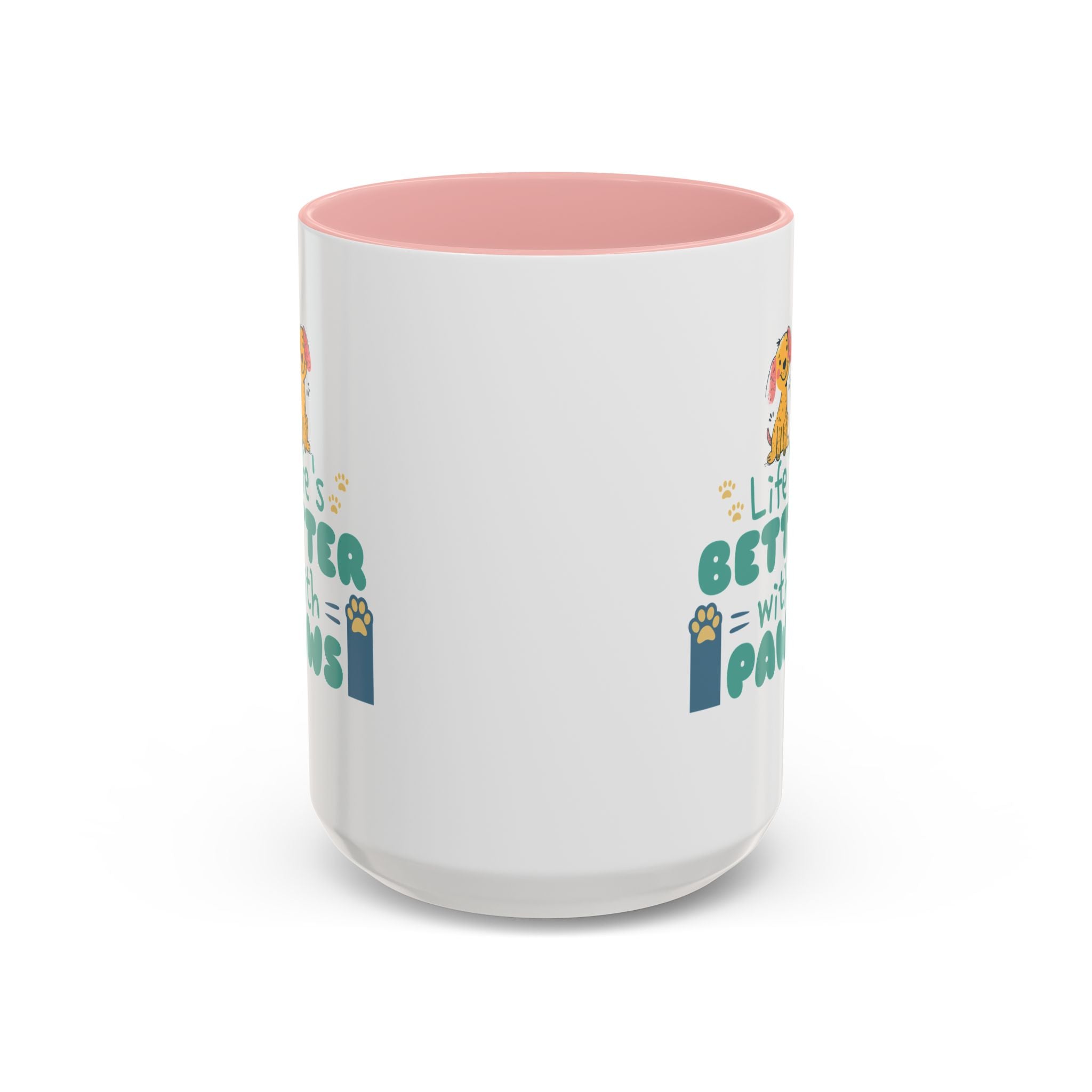 Life's Better with Paws Mug - Pet Lover's Coffee Cup, Dog Themed Gift, Animal Lover Present, Cute Ceramic Mug, Fun Pet Owner Gift