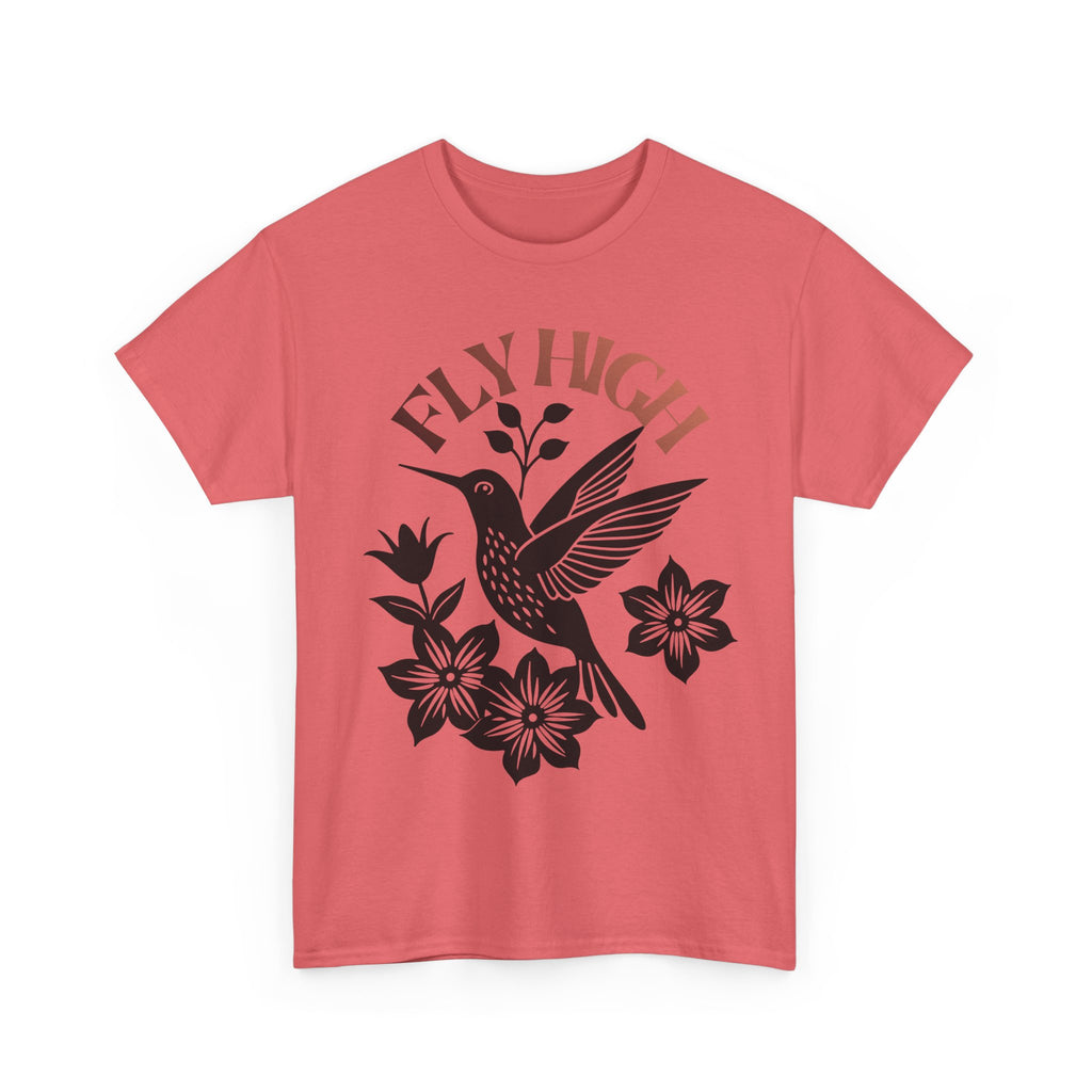 Fly High Hummingbird T-Shirt — Floral Retro Nature Tee