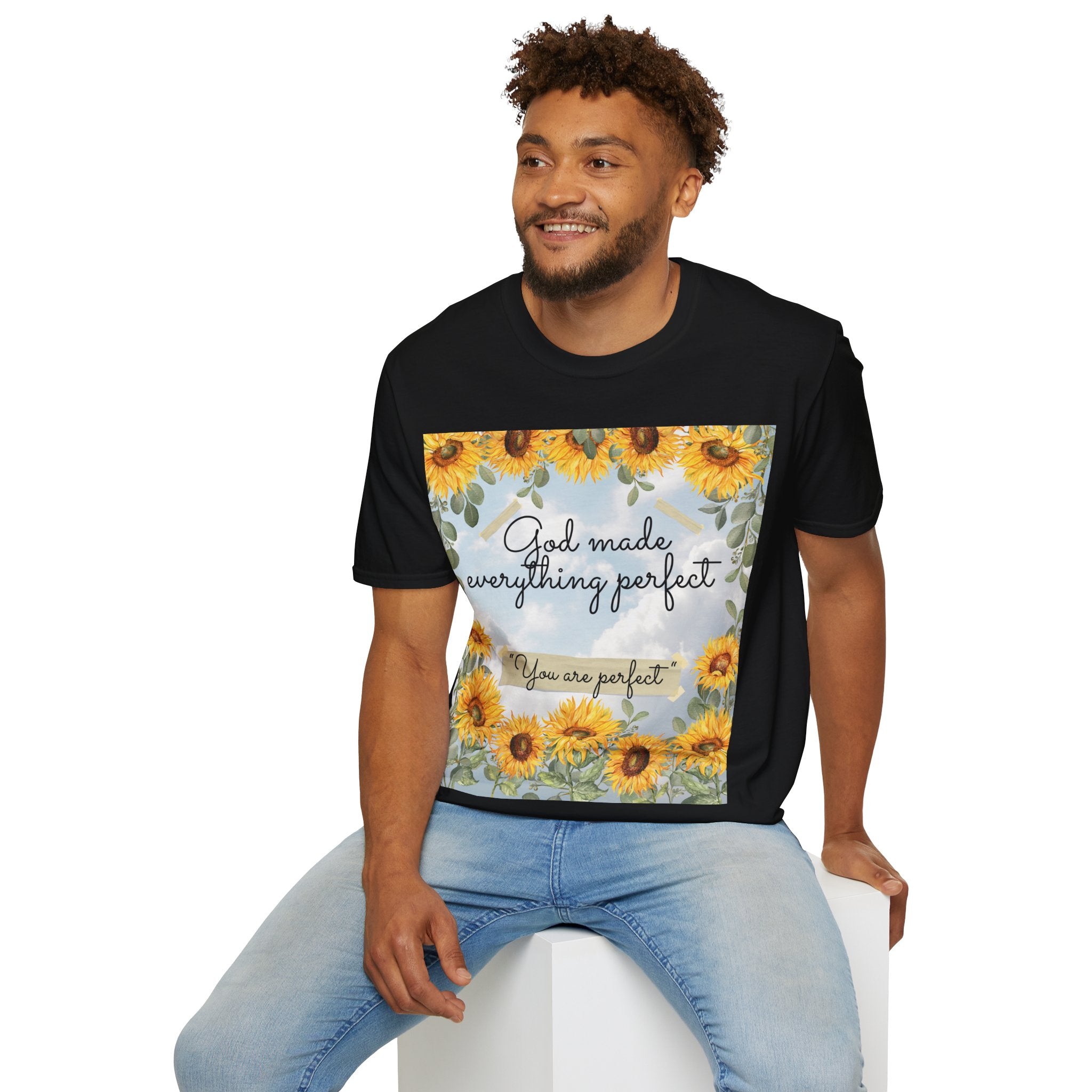 God Made Everything Perfect Sunflower T-Shirt, Inspirational Tee, Gift for Her, Positive Affirmation Apparel, Summer Style, [...]