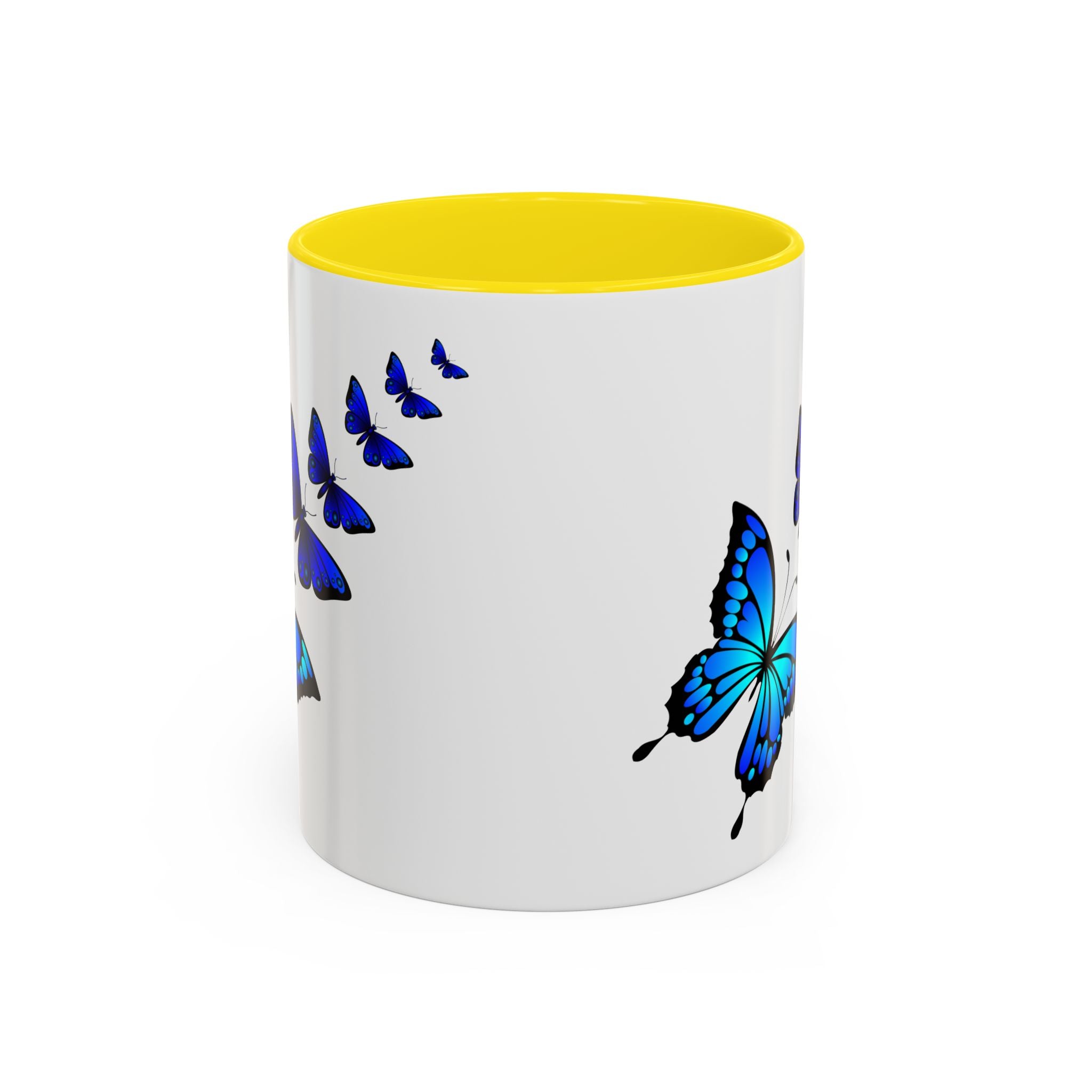 Butterfly Accent Coffee Mug | Colorful Butterfly Design | Perfect Gift for Nature Lovers | Home & Office Decor | 11oz & 15oz