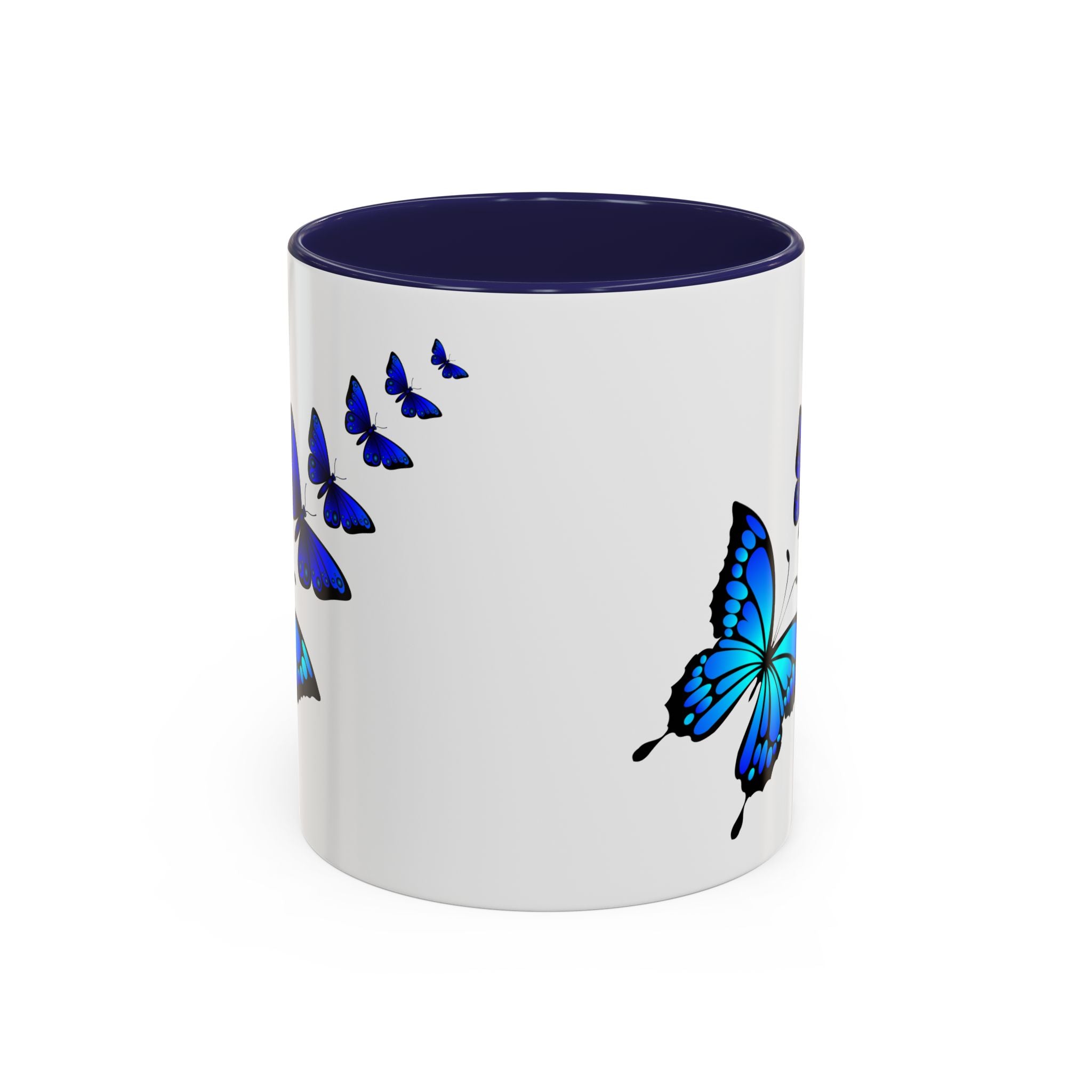 Butterfly Accent Coffee Mug | Colorful Butterfly Design | Perfect Gift for Nature Lovers | Home & Office Decor | 11oz & 15oz
