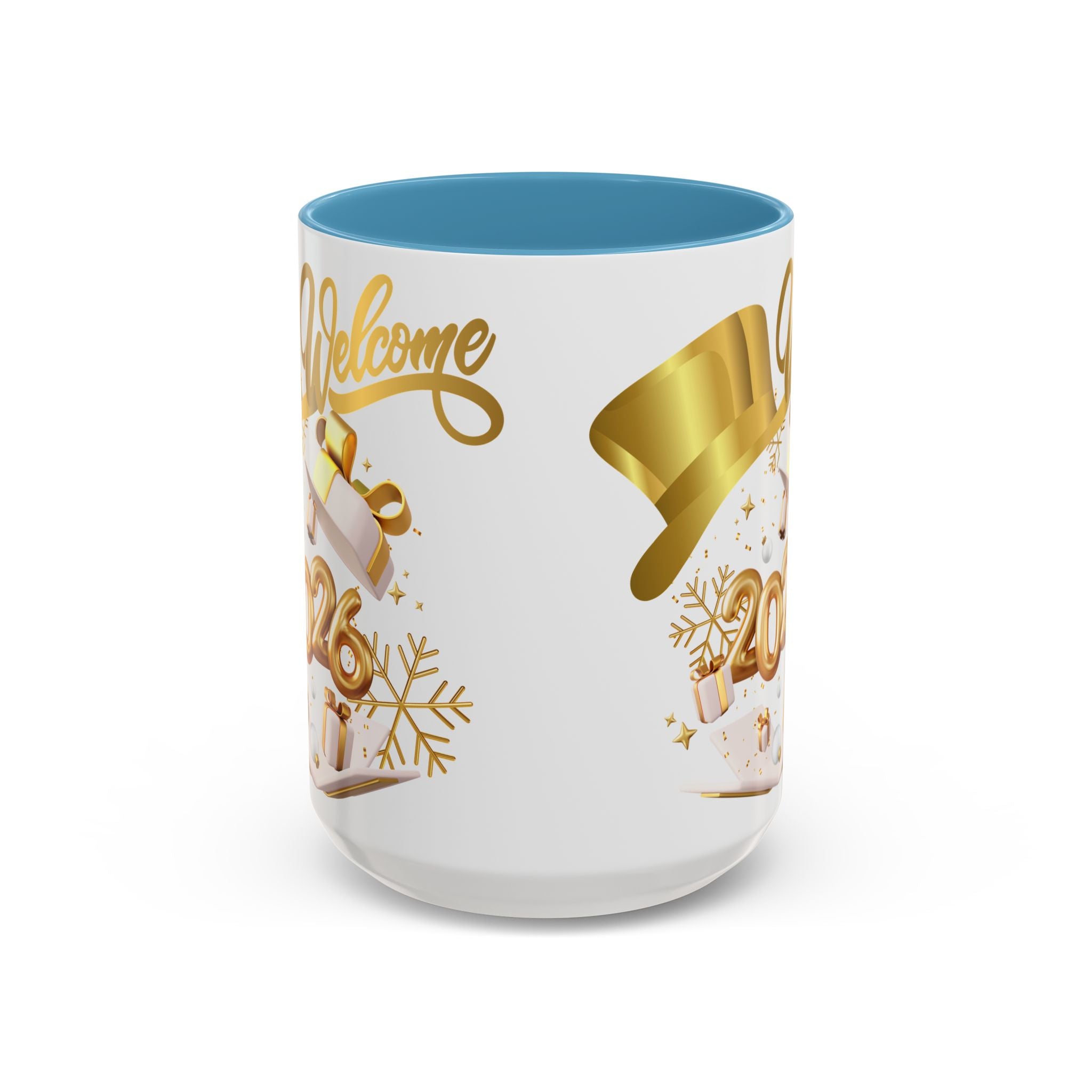 2026 New Year Coffee Mug — "Welcome 2026" Gold Celebration Accent Mug