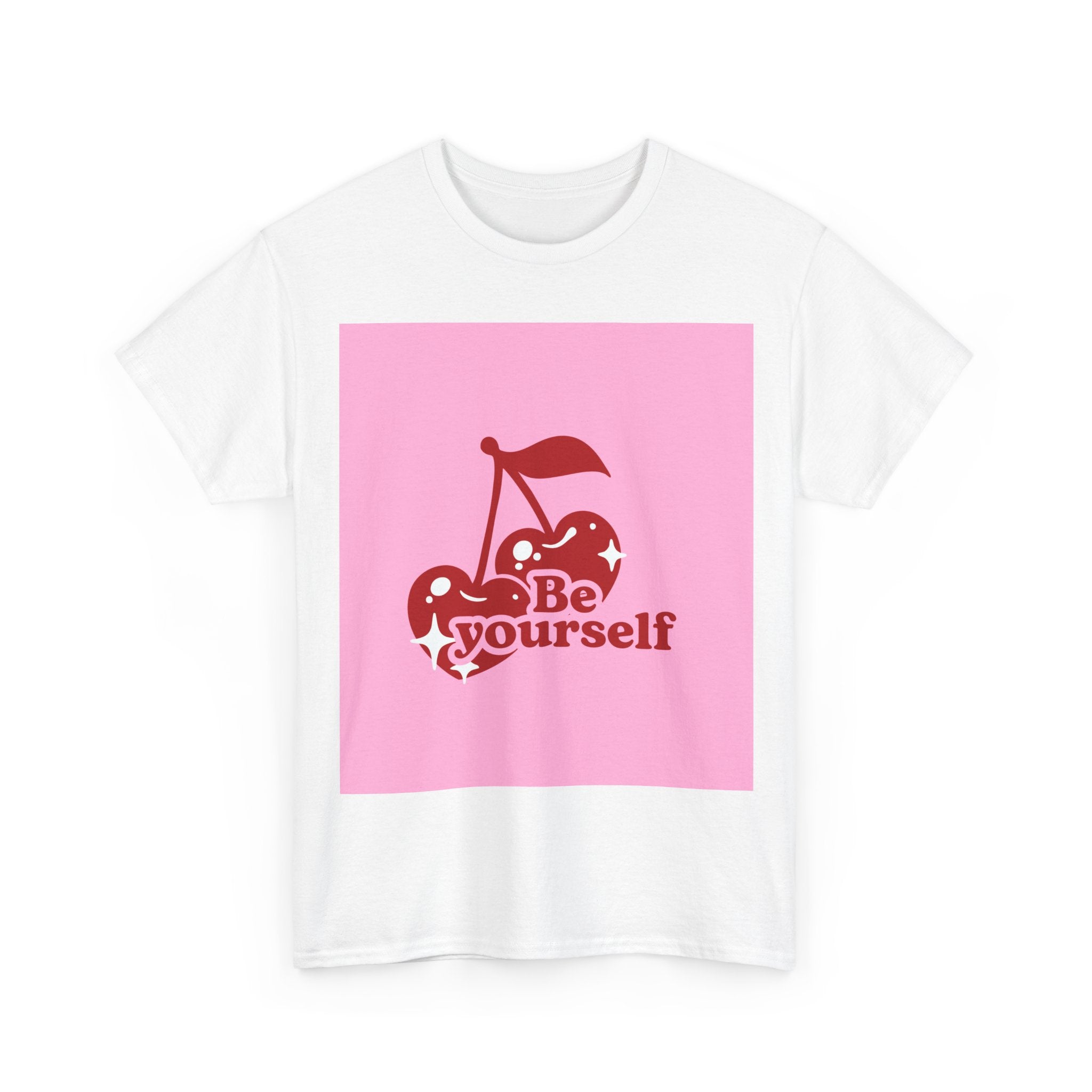 Be Yourself Cherry Graphic Tee, Unisex Cotton T-Shirt, Casual Wear, Gift for Friends, Positive Vibes, Ideal for Summer