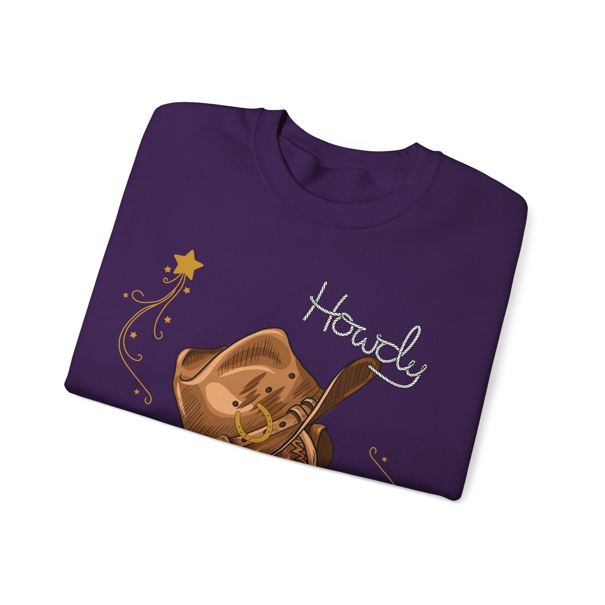 Howdy Cowboy Crewneck Sweatshirt | Unisex Sweatshirt, Western Apparel, Fall Fashion, Gift for Him/Her, Casual Wear