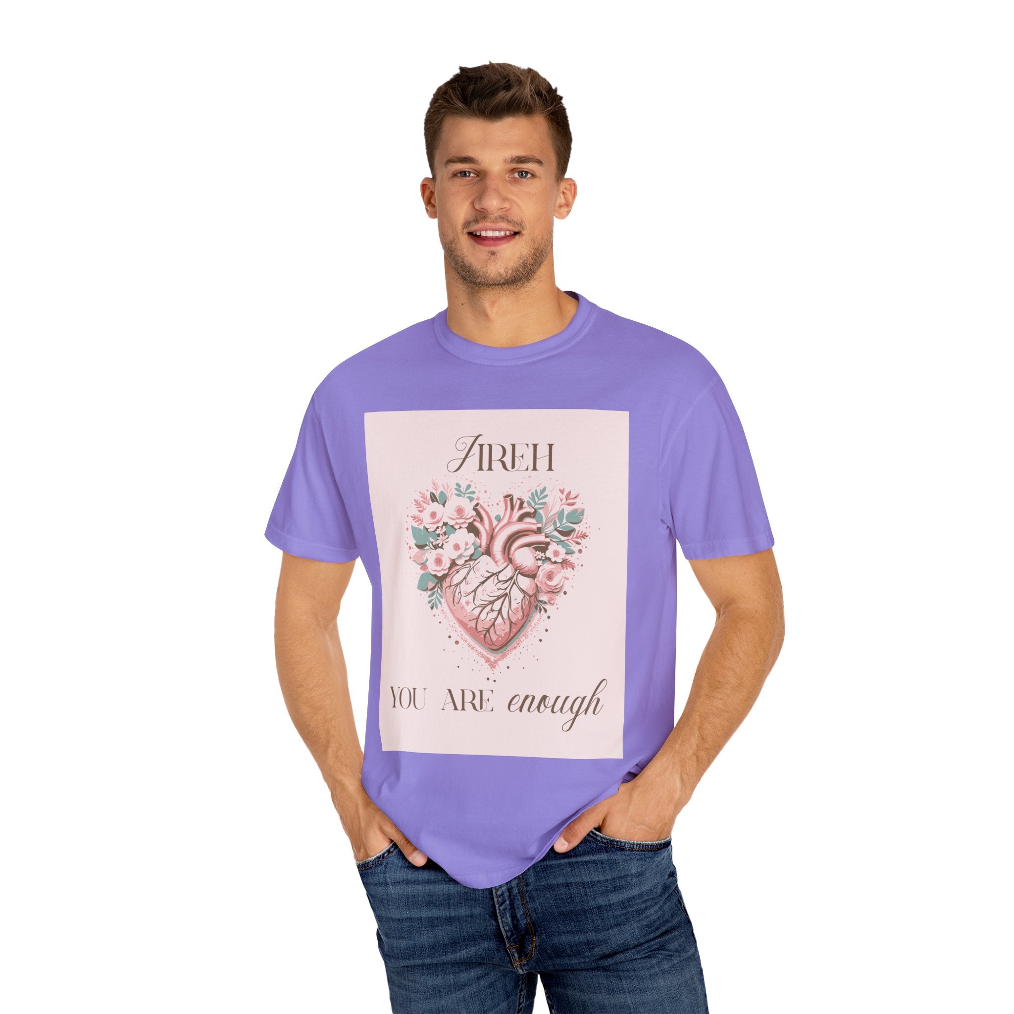 You Are Enough Floral Heart T-Shirt