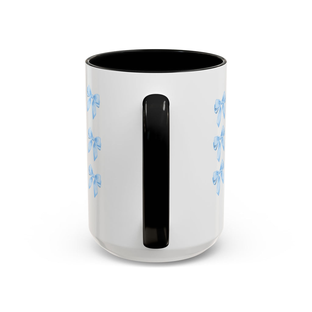 Blue Rose Accent Coffee Mug – Floral Bouquet Design (11/15 oz)