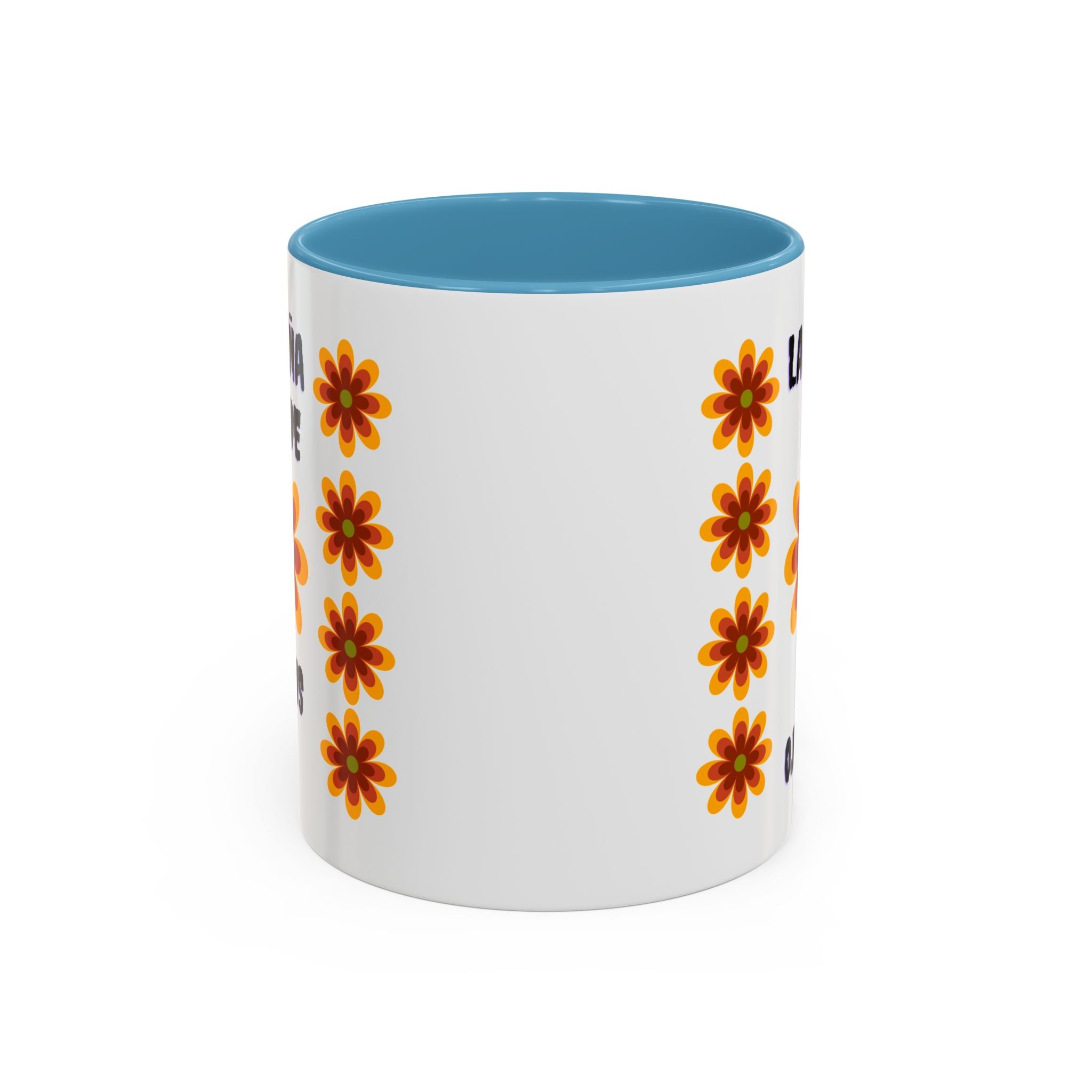 Bright Floral Accent Coffee Mug for Gifts, Home Decor, Coffee Lovers, Spanish Quote, Perfect for Special Occasions