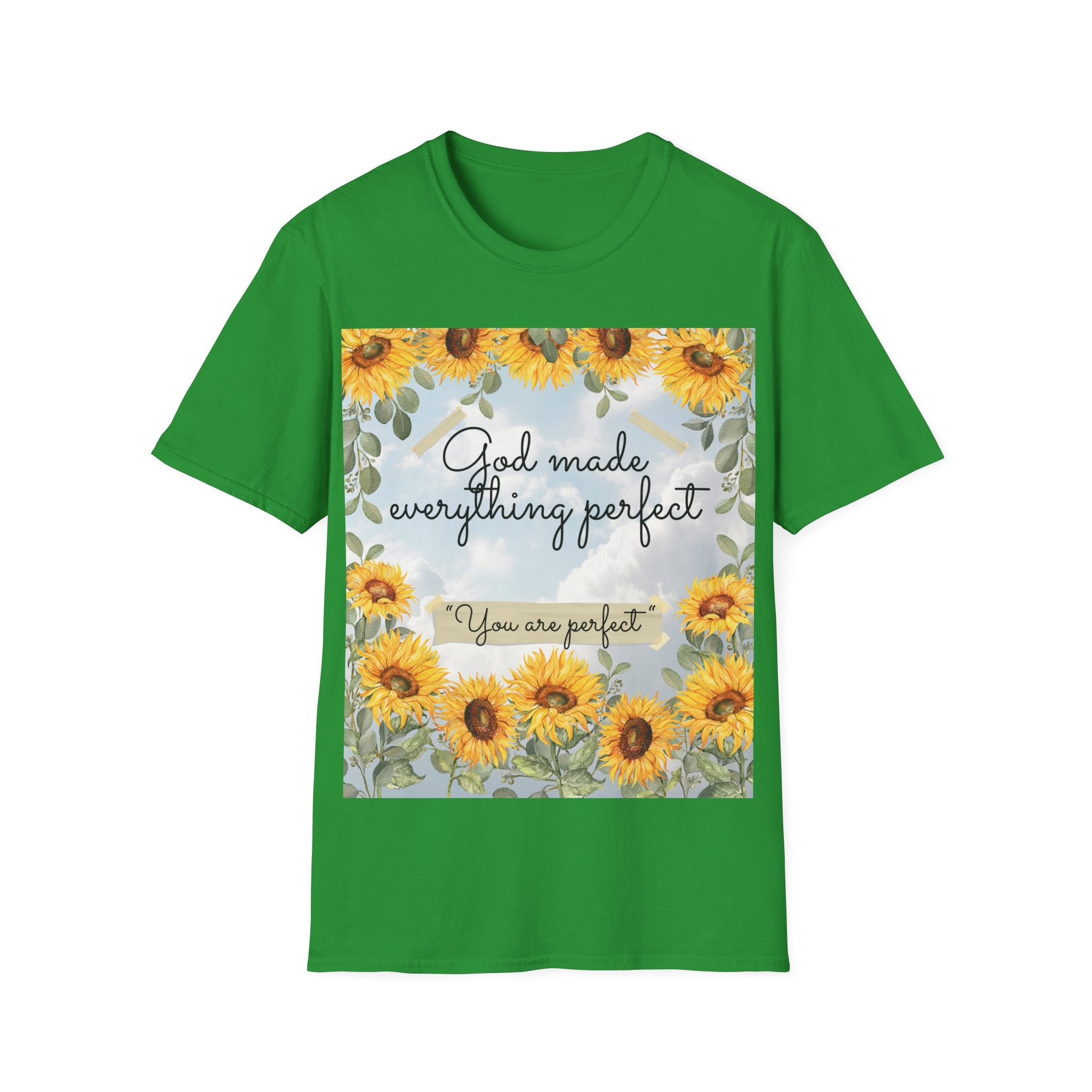 God Made Everything Perfect Sunflower T-Shirt, Inspirational Tee, Gift for Her, Positive Affirmation Apparel, Summer Style, [...]
