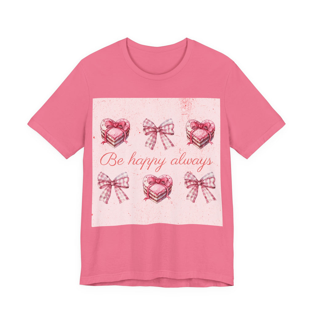 Happy Hearts Tee, Casual Gift T-Shirt, Positive Vibes Shirt, Birthday Outfit, Everyday Wear, Cheerful Top