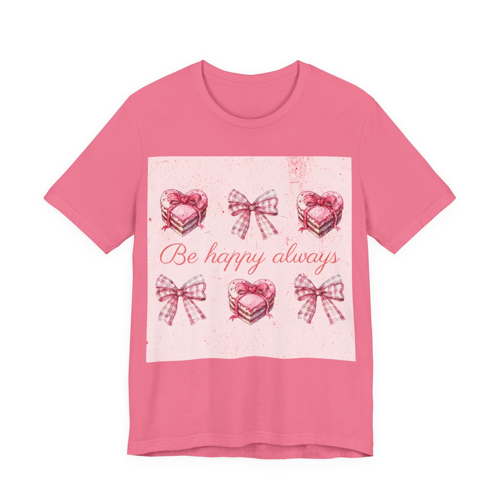 Happy Hearts Tee, Casual Gift T-Shirt, Positive Vibes Shirt, Birthday Outfit, Everyday Wear, Cheerful Top