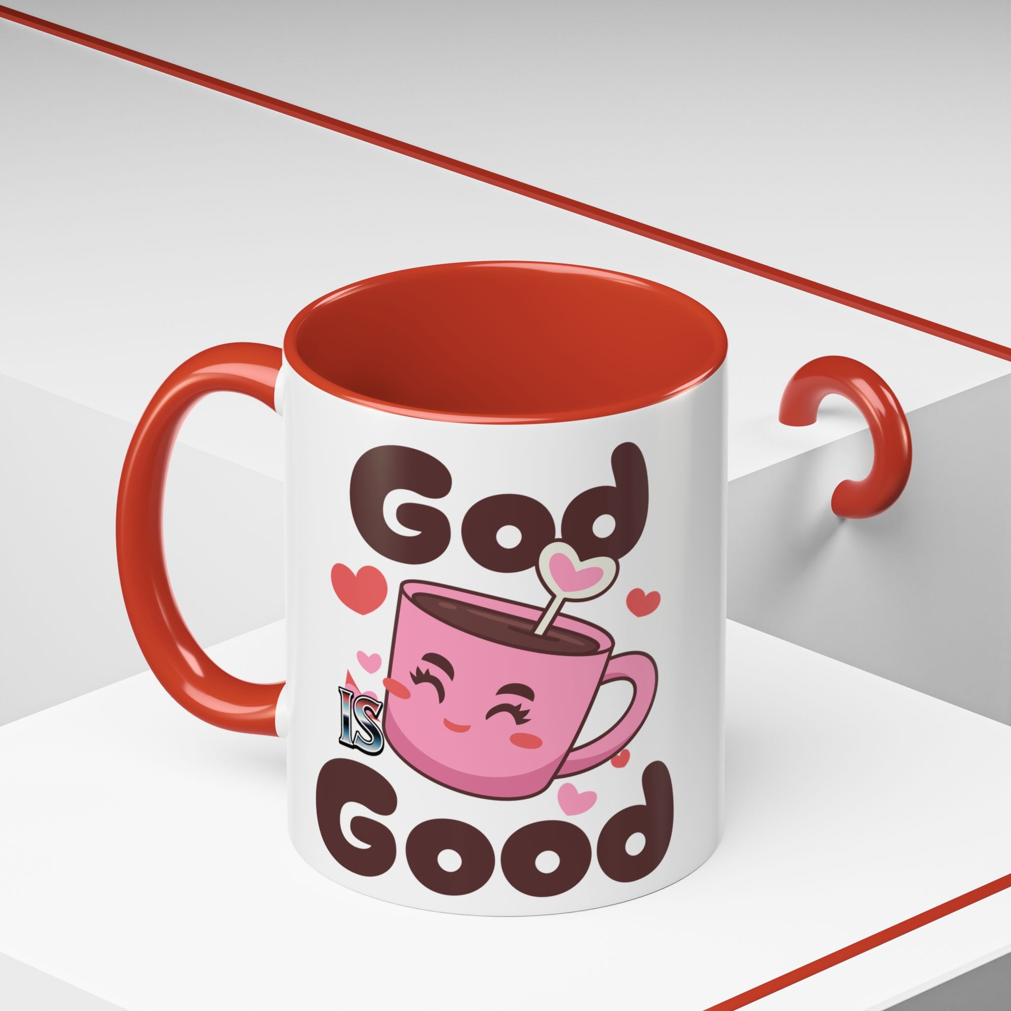 Cute God is Good Coffee Mug | Love Inspired Drinkware for Coffee Lovers, Gift for Friends, Anniversaries, Home Decor, Faith-Based Gifts