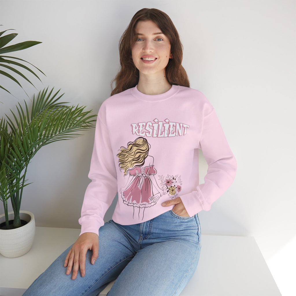 Resilient Graphic Sweatshirt, Trendy Crewneck, Women’s Clothing, Cozy Layering Piece, Perfect Gift for Her, Casual Fashion