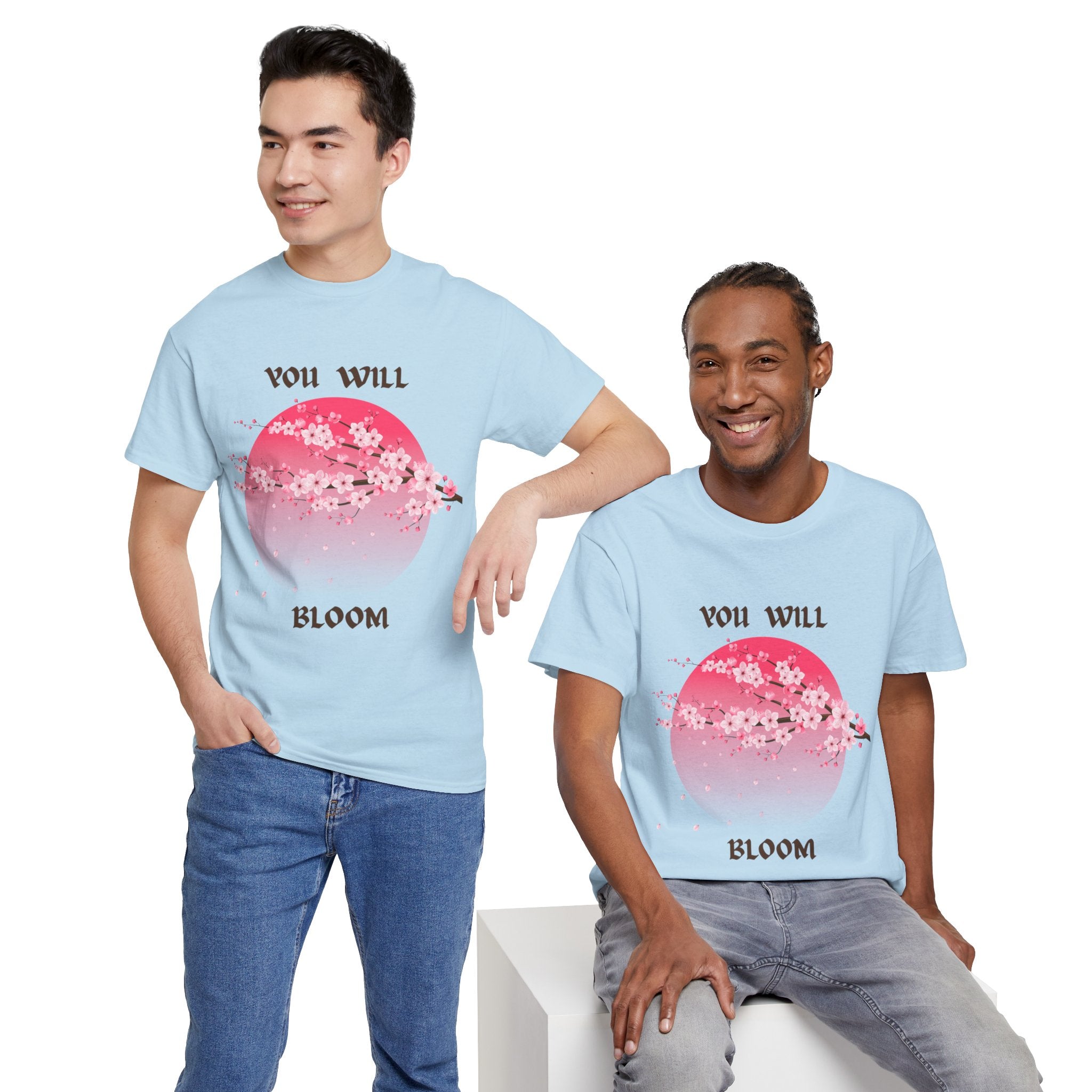 You Will Bloom T-Shirt — Cherry Blossom Inspirational Tee