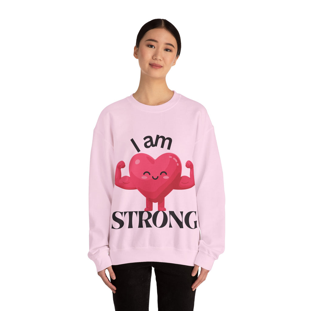 I Am Strong Heart Crewneck Sweatshirt