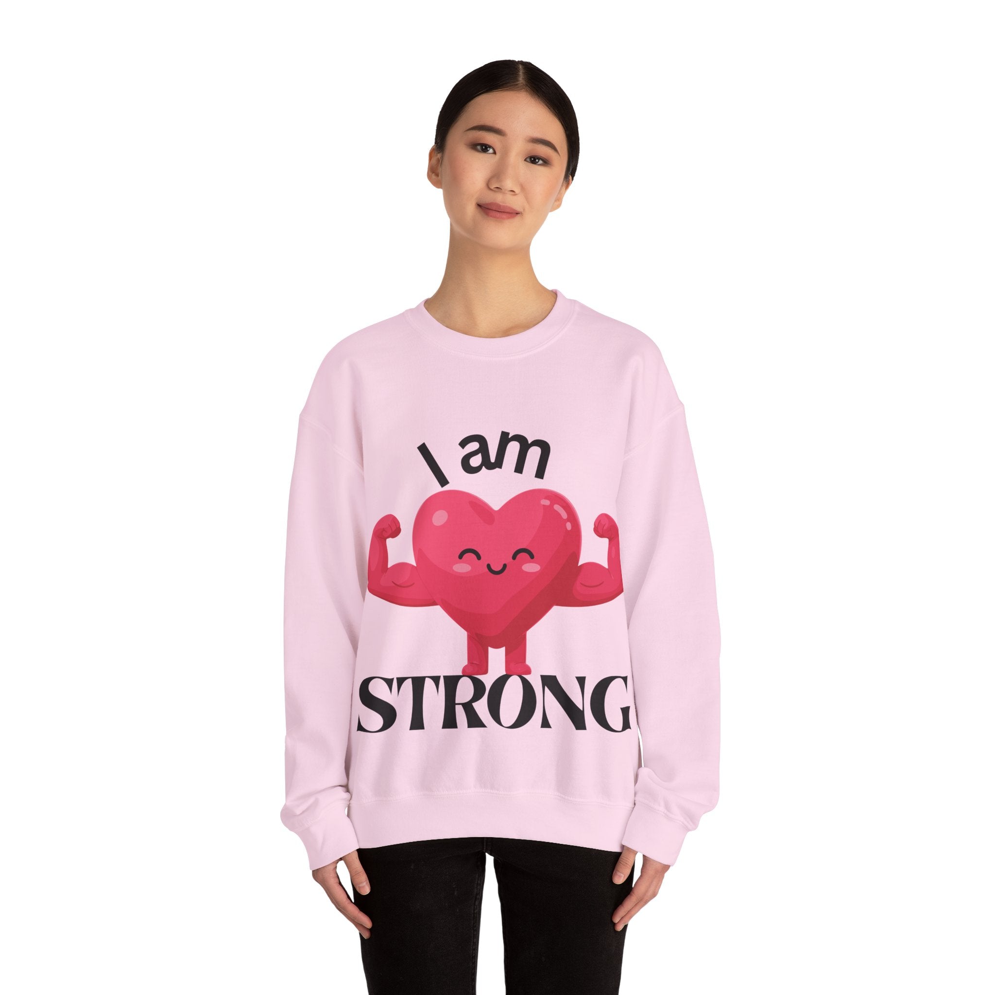 I Am Strong Heart Crewneck Sweatshirt