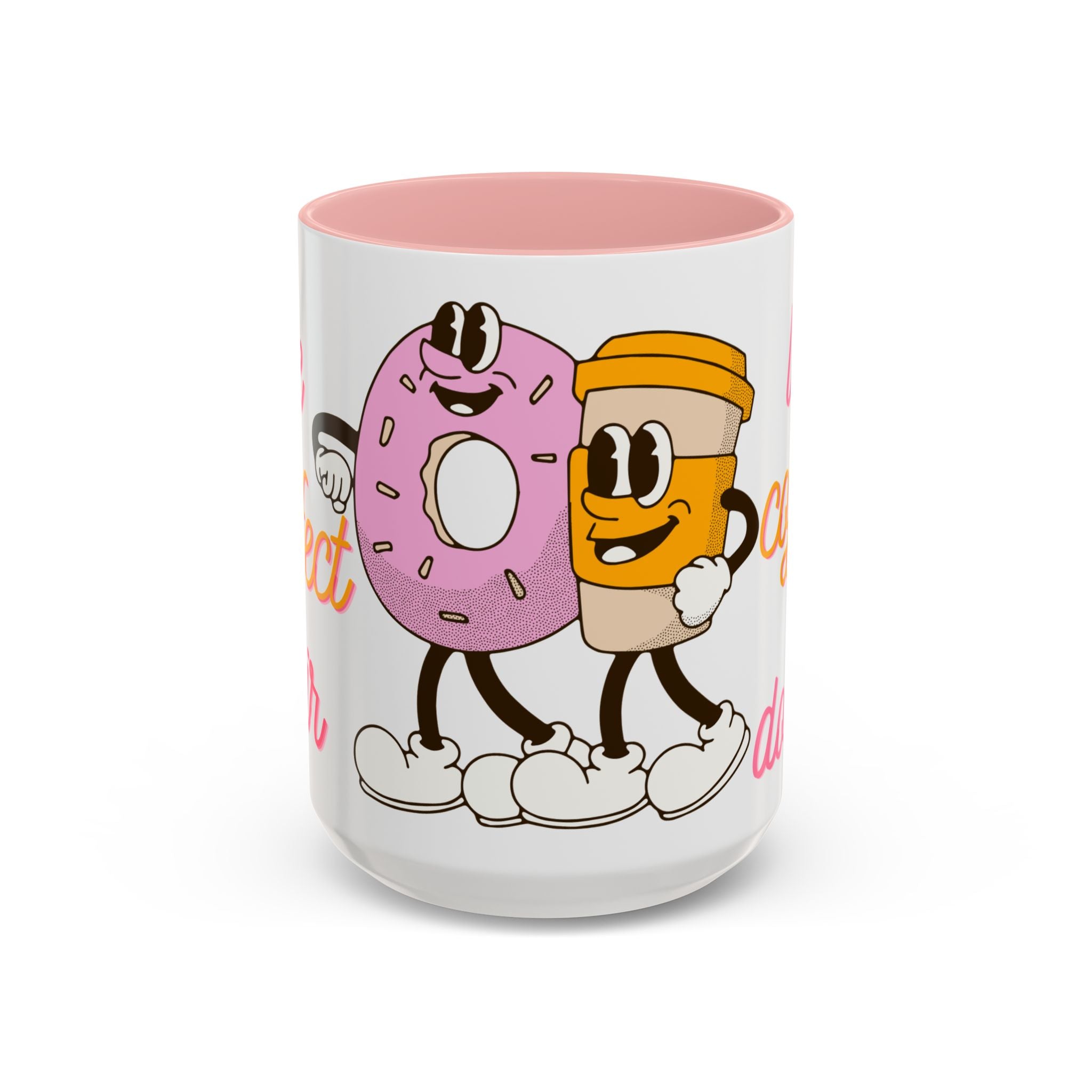 Like Coffee & Donuts Accent Coffee Mug — Cute Donut & Coffee Cup Design (11/15oz)