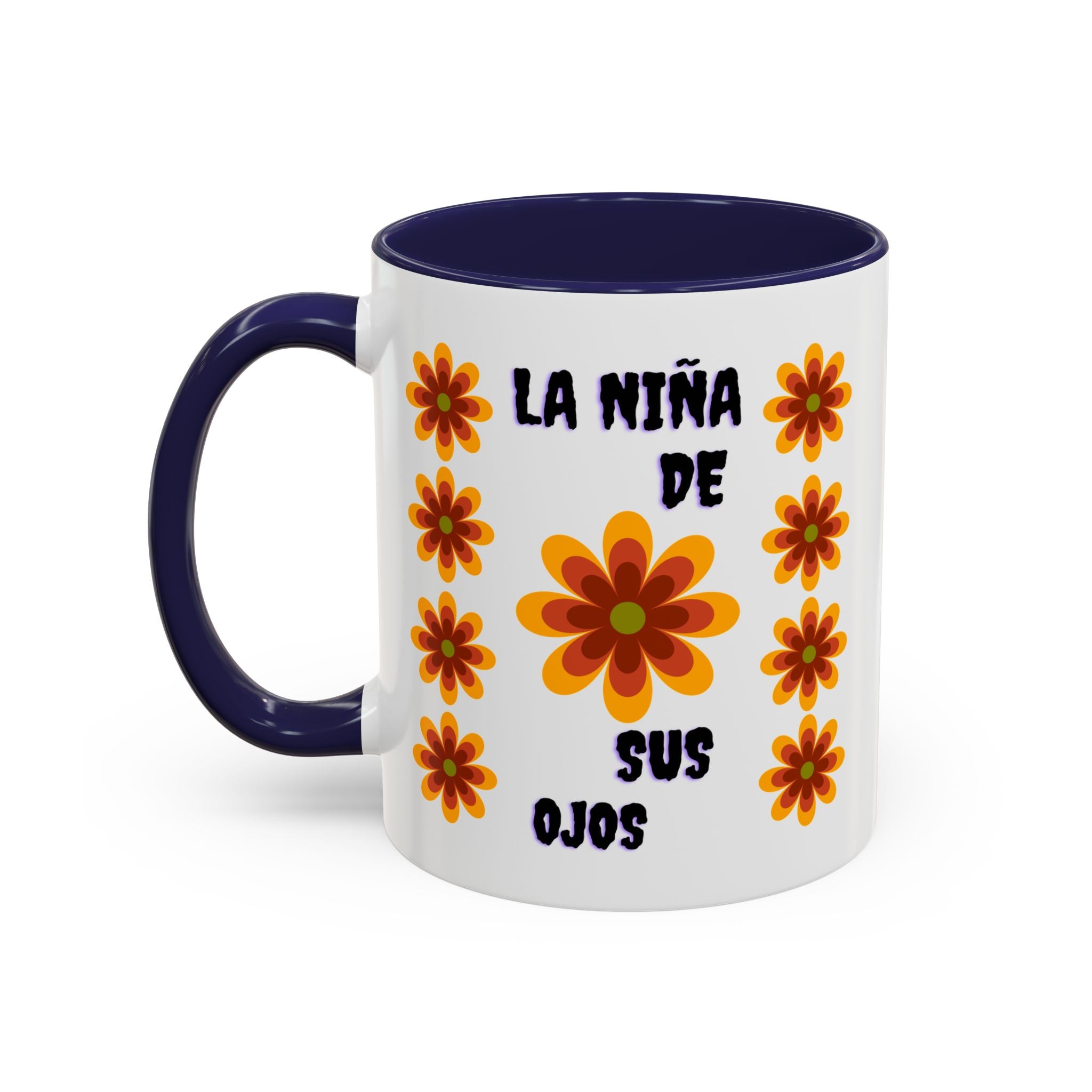Bright Floral Accent Coffee Mug for Gifts, Home Decor, Coffee Lovers, Spanish Quote, Perfect for Special Occasions