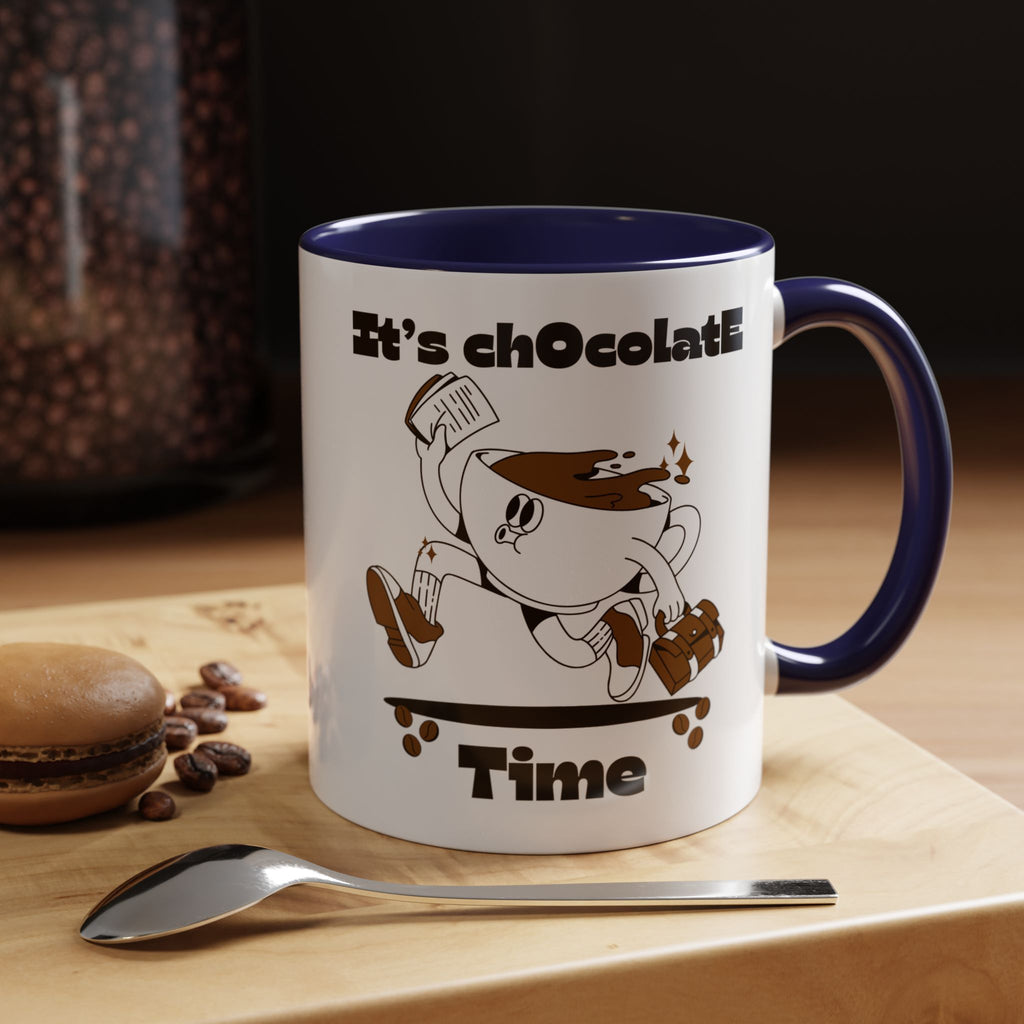 Chocolate Time Coffee Mug, Skateboard Mug, Gift for Coffee Lovers, Fun Mug for Hot Cocoa, Unique Mug for Birthdays, Cute Kitchen Decor
