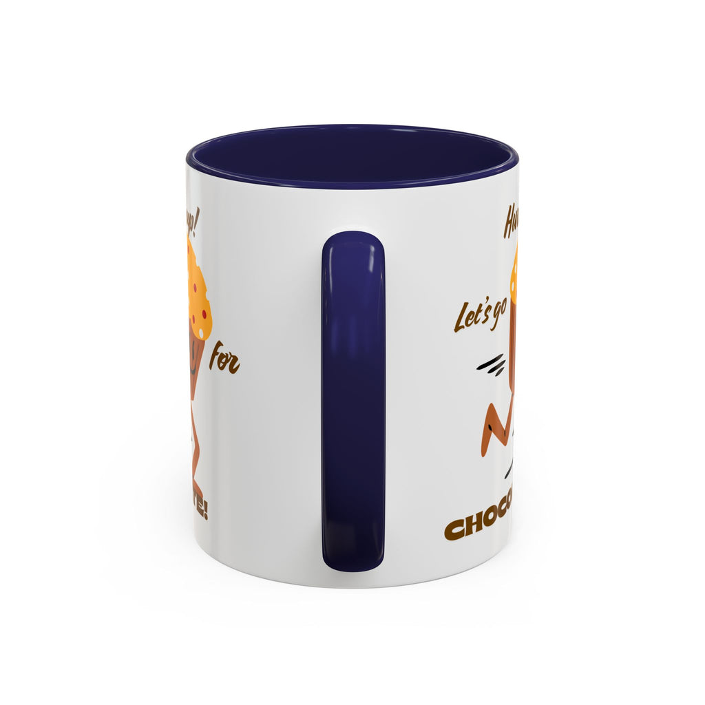 Chocolate Lover's Accent Coffee Mug - Fun Mug for Coffee, Gift for Bakers, Cute Kitchen Decor, Dessert Enthusiast