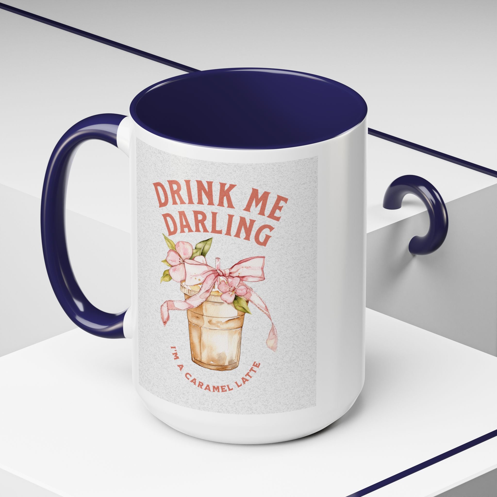 Darling Caramel Latte Coffee Mug - Fun Accent Design for Coffee Lovers